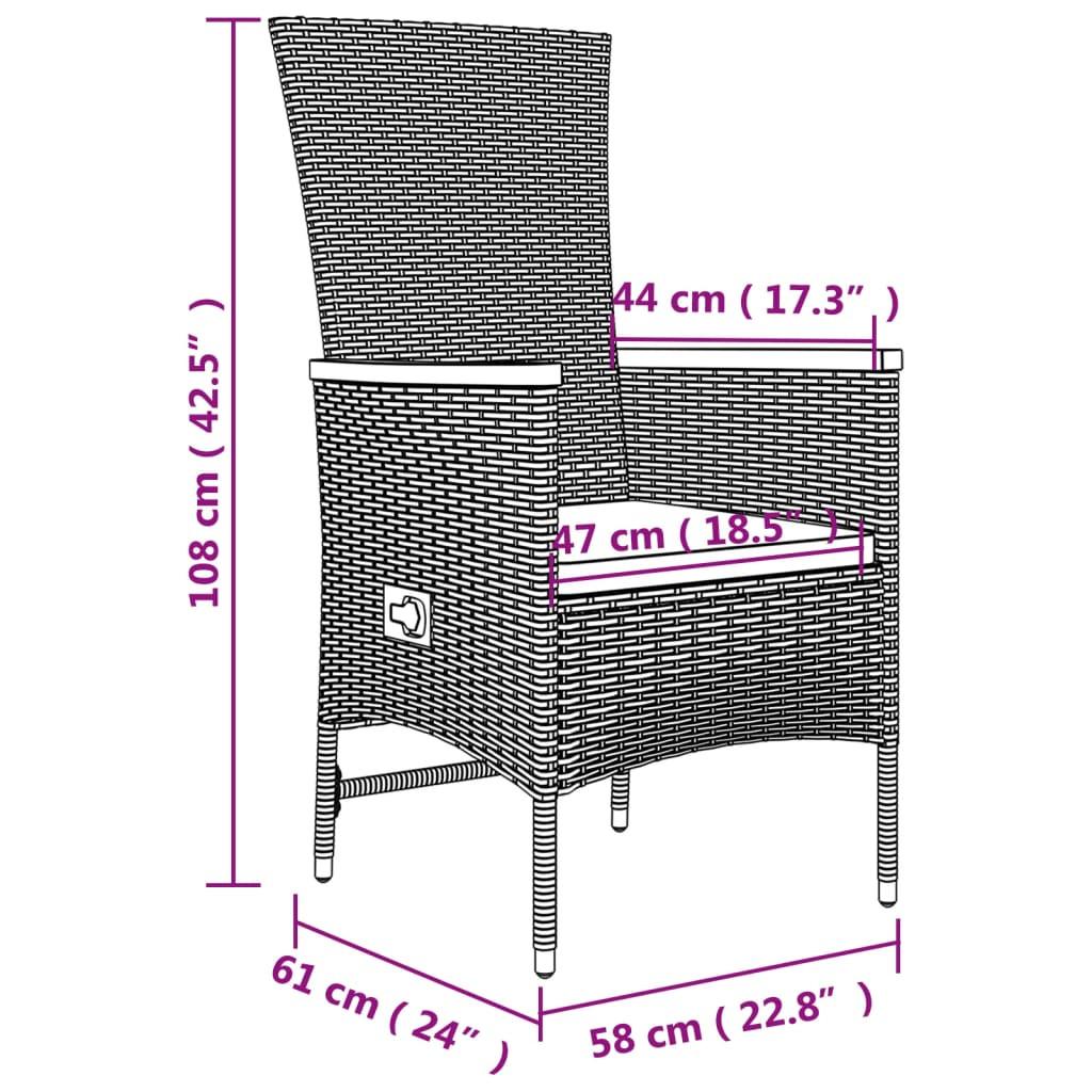 VidaXL Garten essgruppe poly-rattan