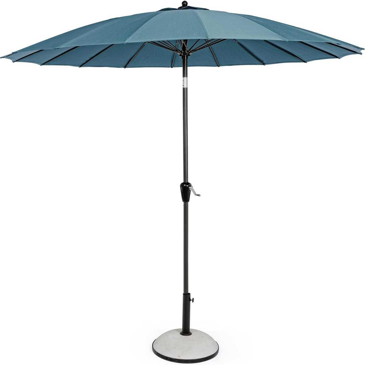 mutoni Sonnenschirm Atlanta 270 anthrazit pfauenblau
