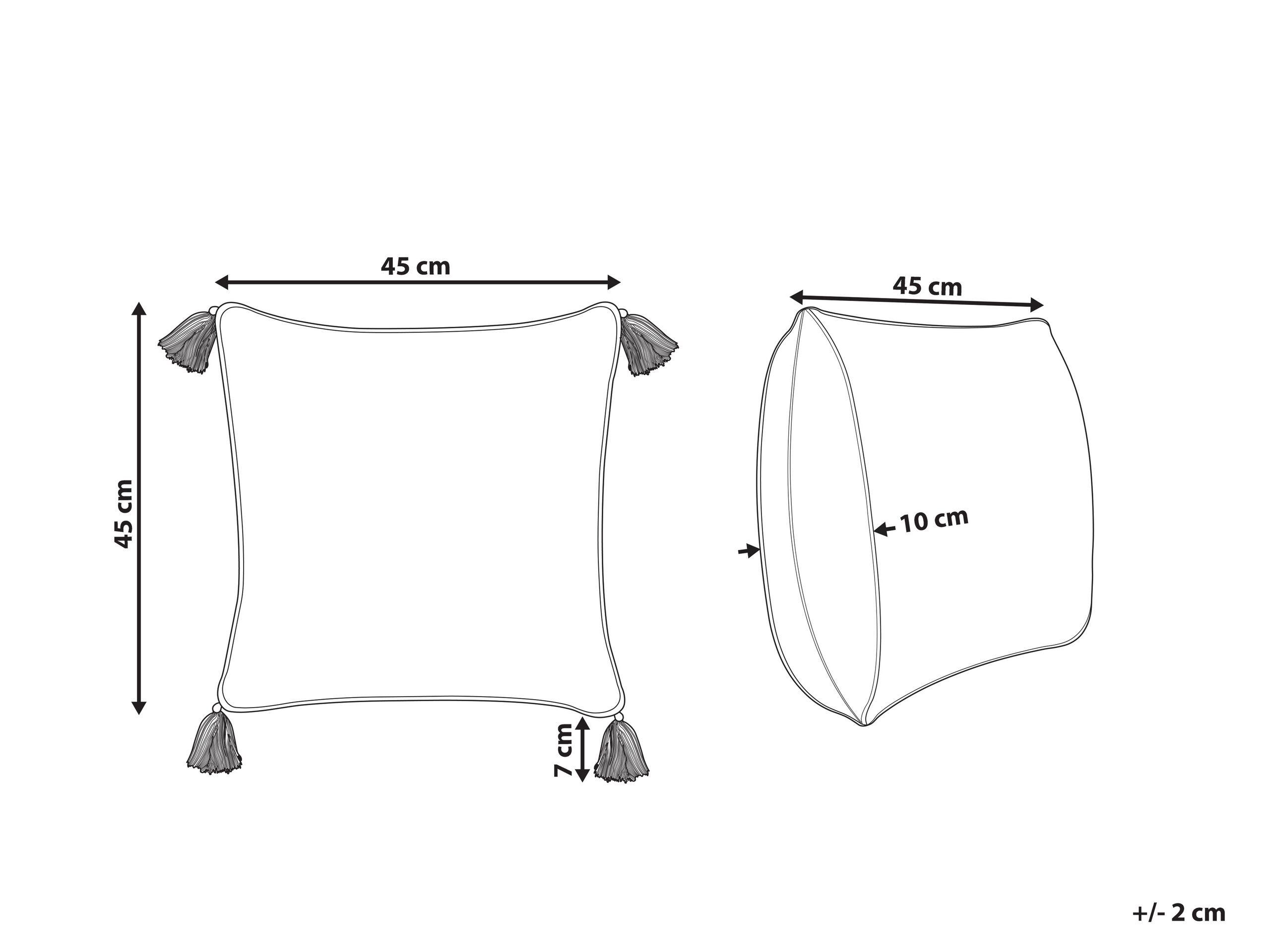 Beliani Dekokissen aus Baumwolle Klassisch BILOBA
