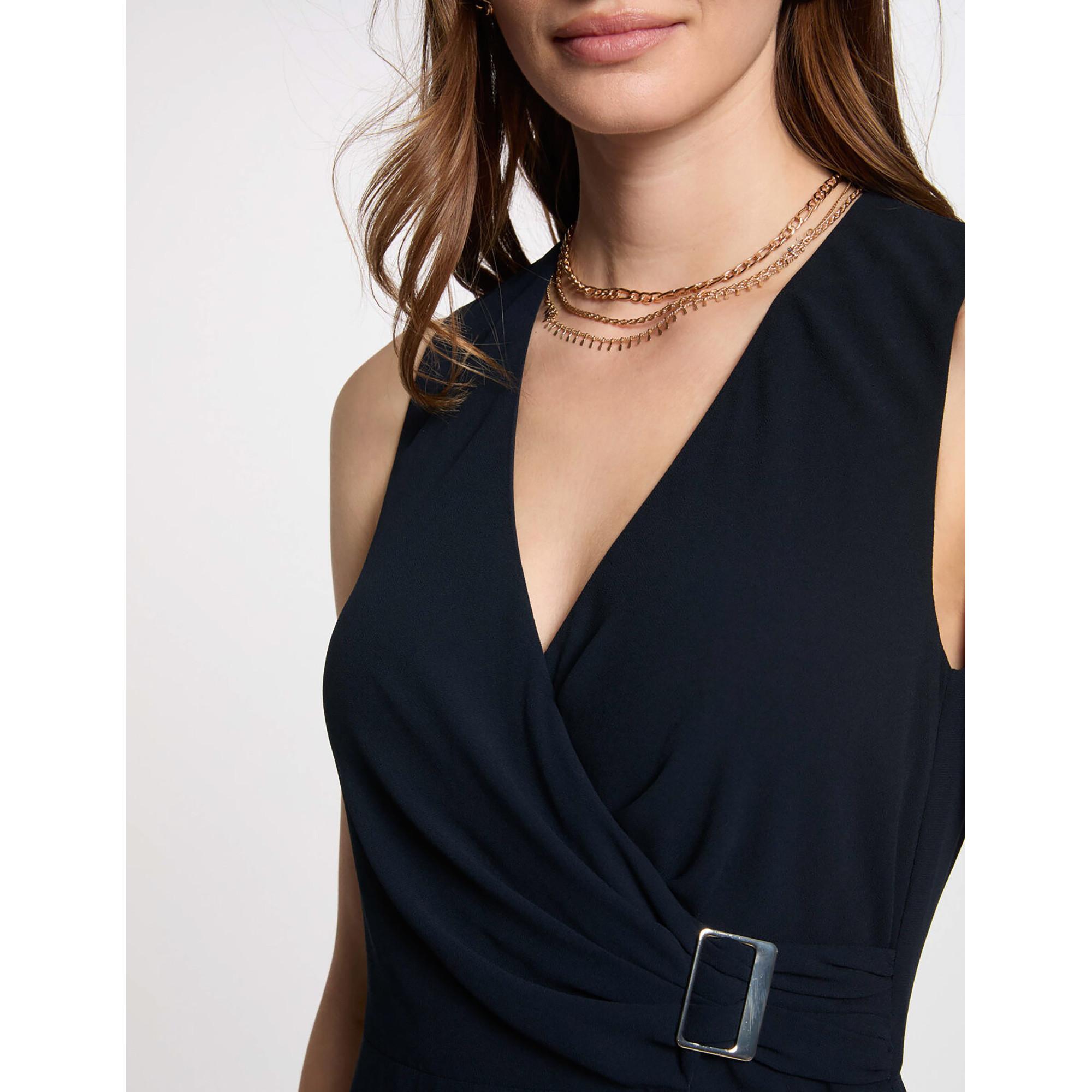 MORGAN Midi V-Ausschnitt Ärmelloses Kleid
