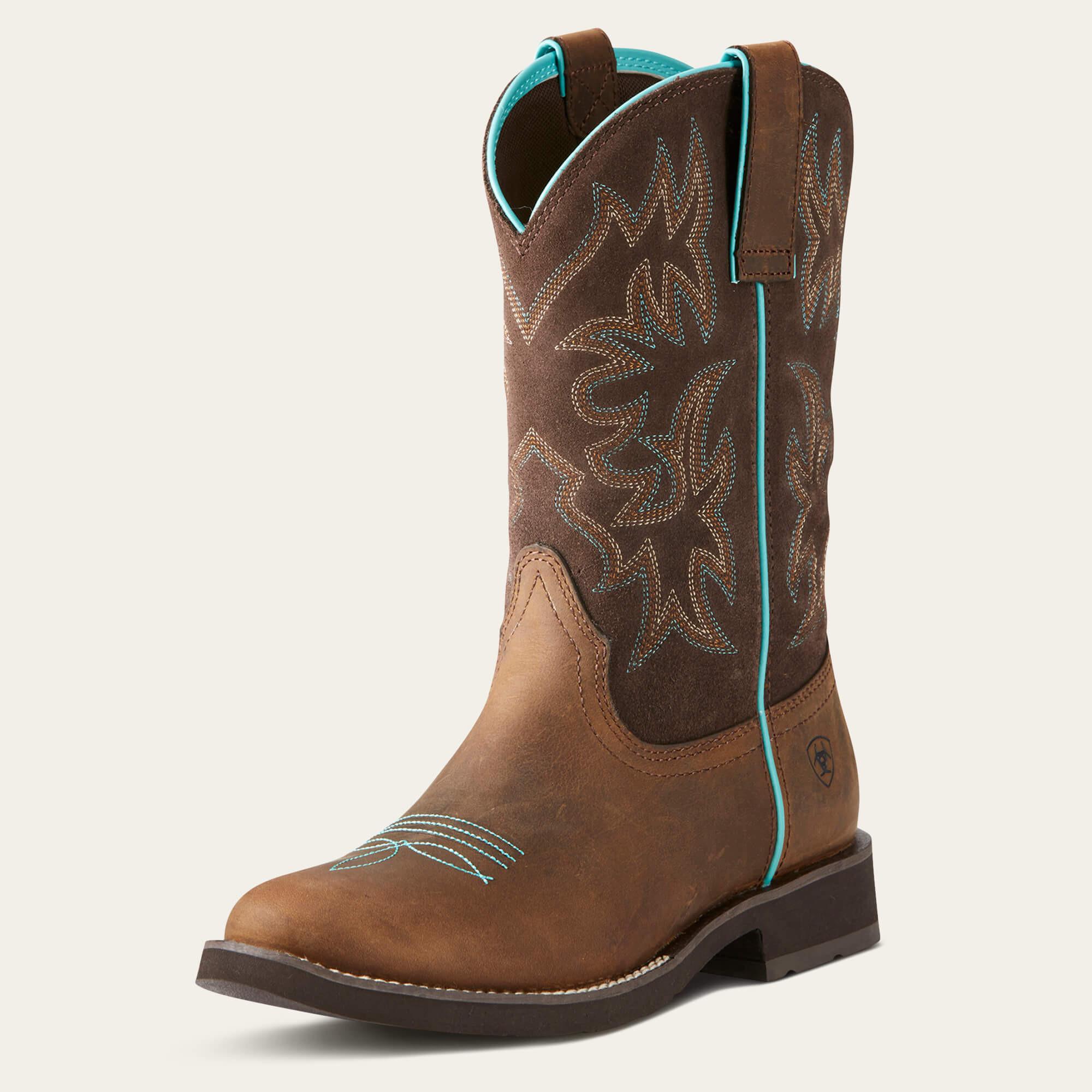 Ariat westernstiefel aus leder delilah round toe
