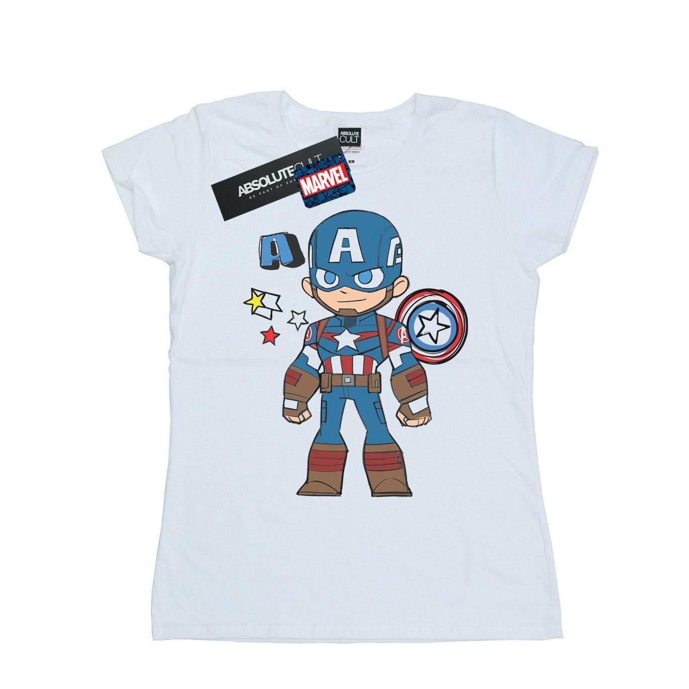 MARVEL Captain America Chibi Character T-Shirt