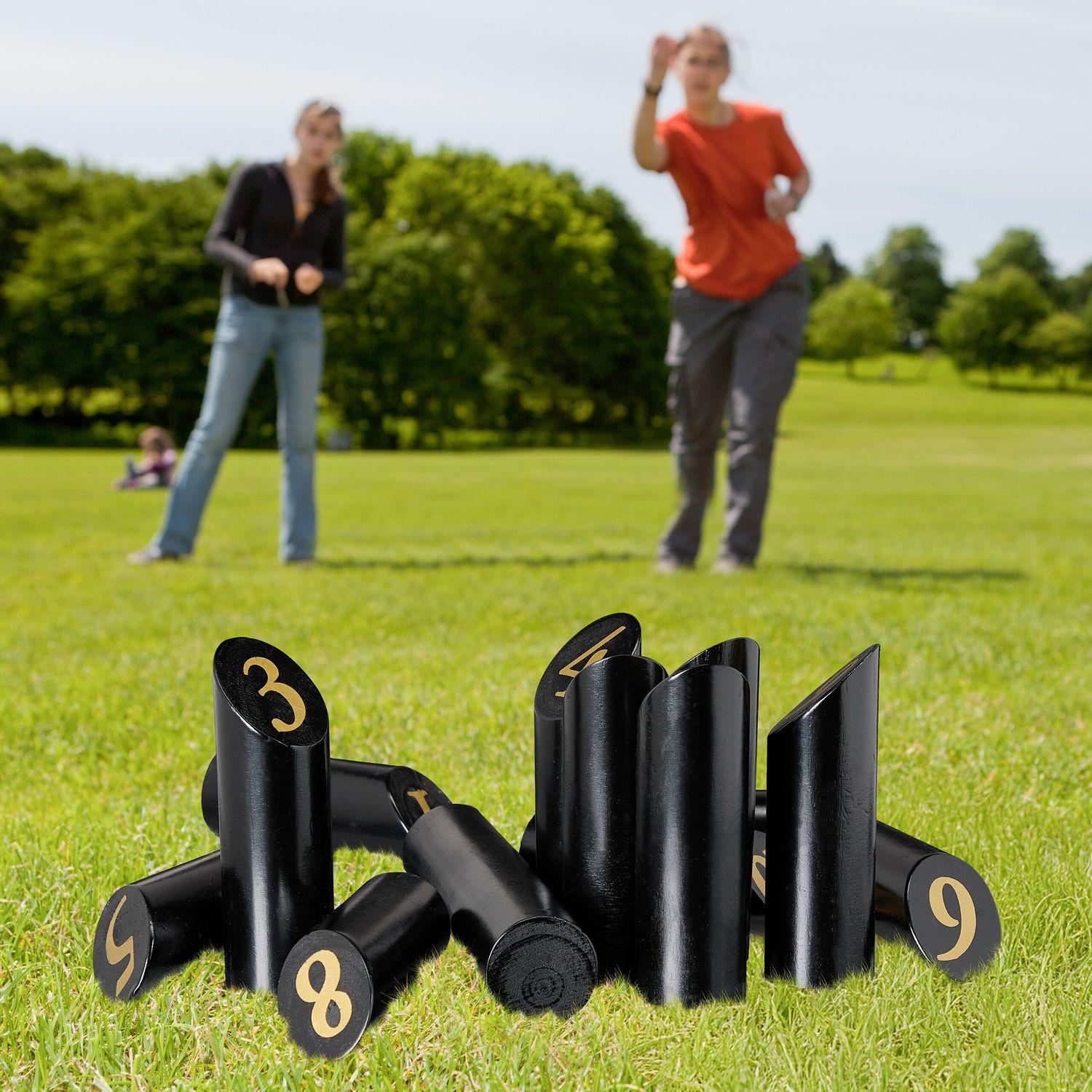 B2X Schwarzes Kubb-Spiel mit Tasche