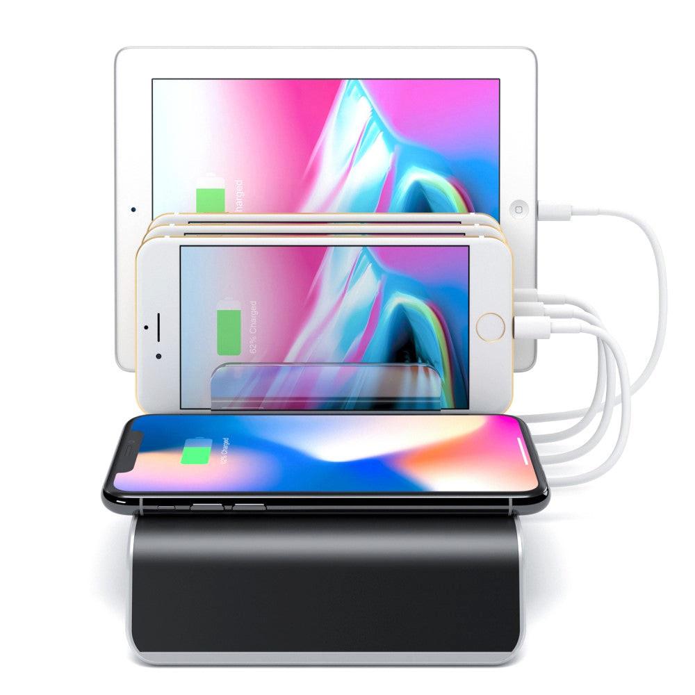 Cover-Discount Ladestation Mit 4 Anschlüssen 1 Qi Wireless Charging Pad