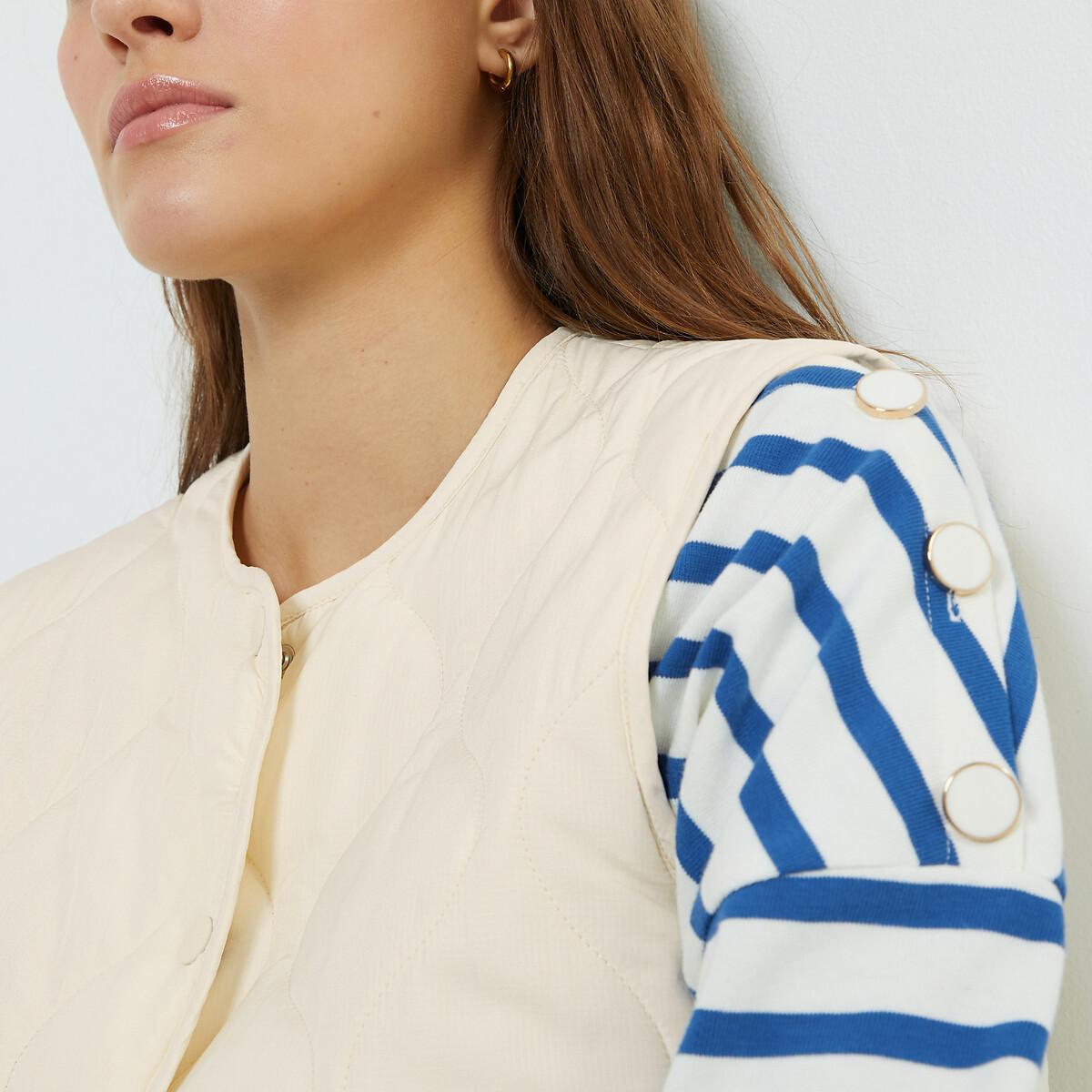 La Redoute Collections Steppgilet mit Druckknöpfen