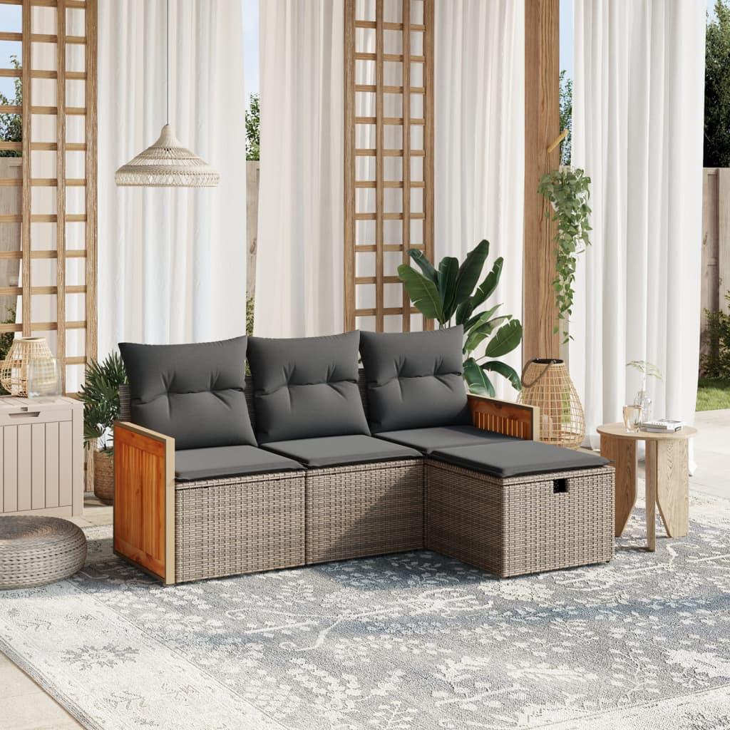 VidaXL Garten sofagarnitur poly-rattan