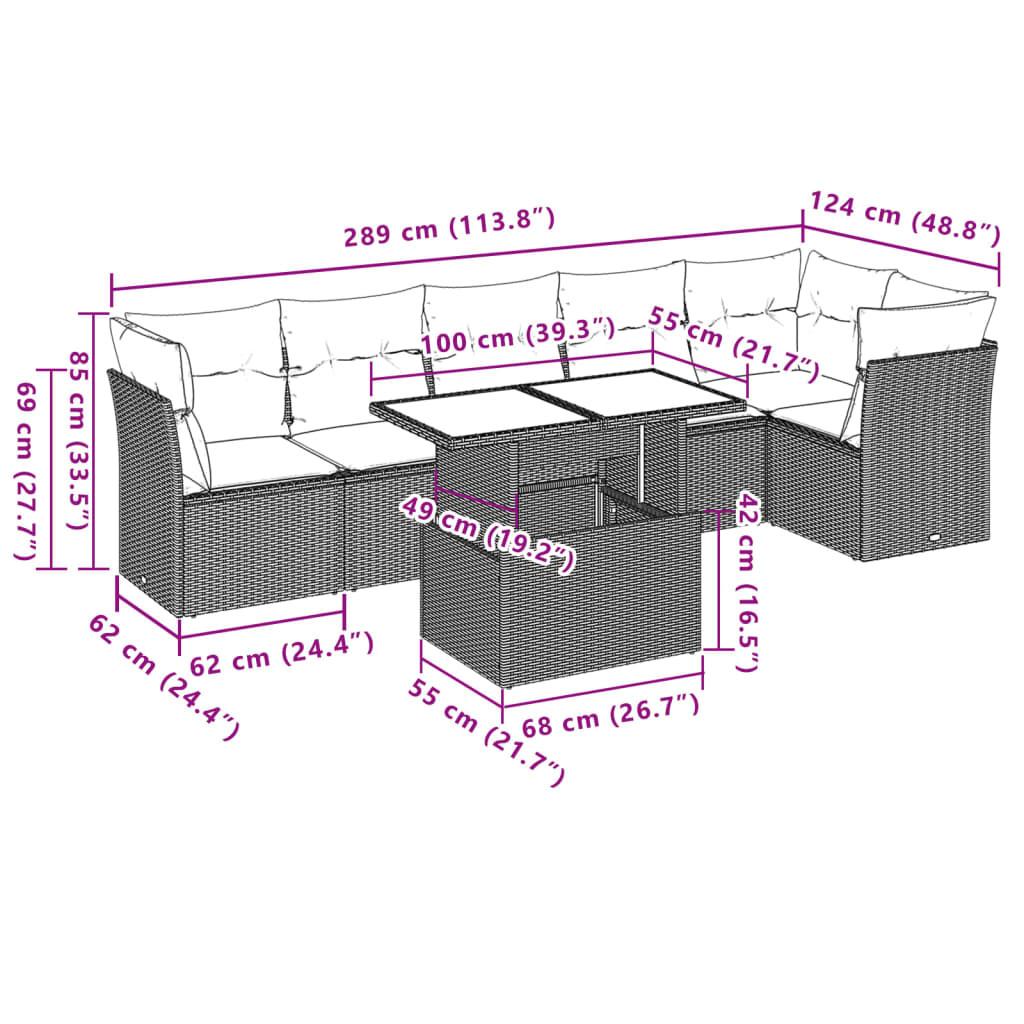 VidaXL Garten sofagarnitur poly-rattan