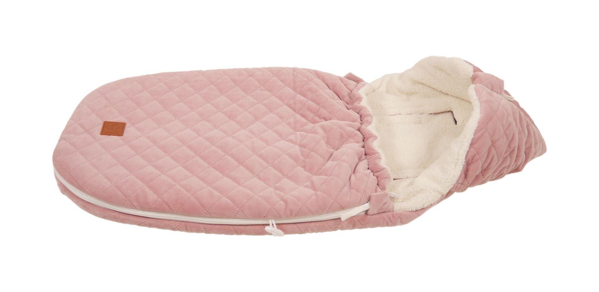 Kaiser Babyschalen Fusssack Velvet Hoody rosa