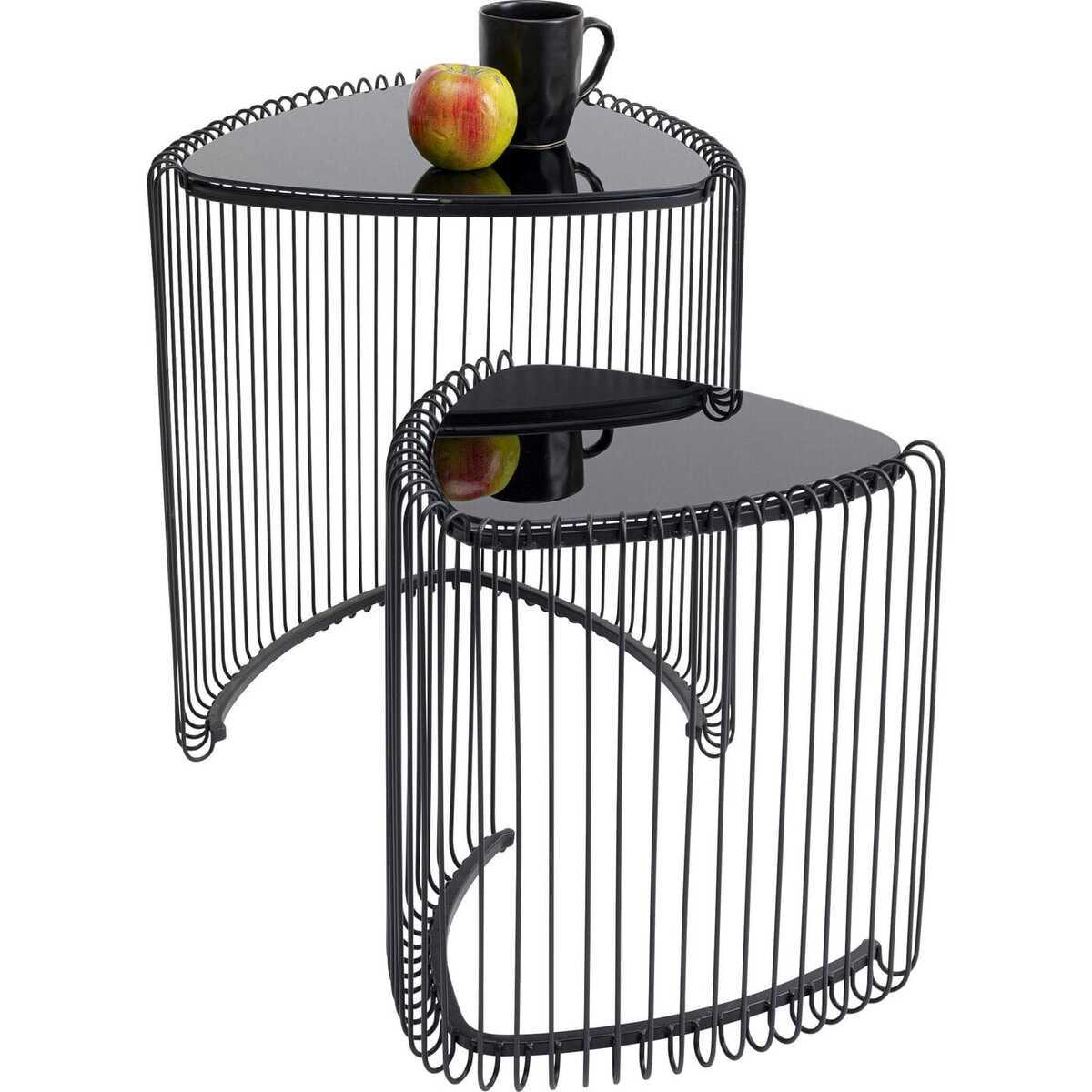KARE Design Beistelltisch Wire Triangle (2er-Set)