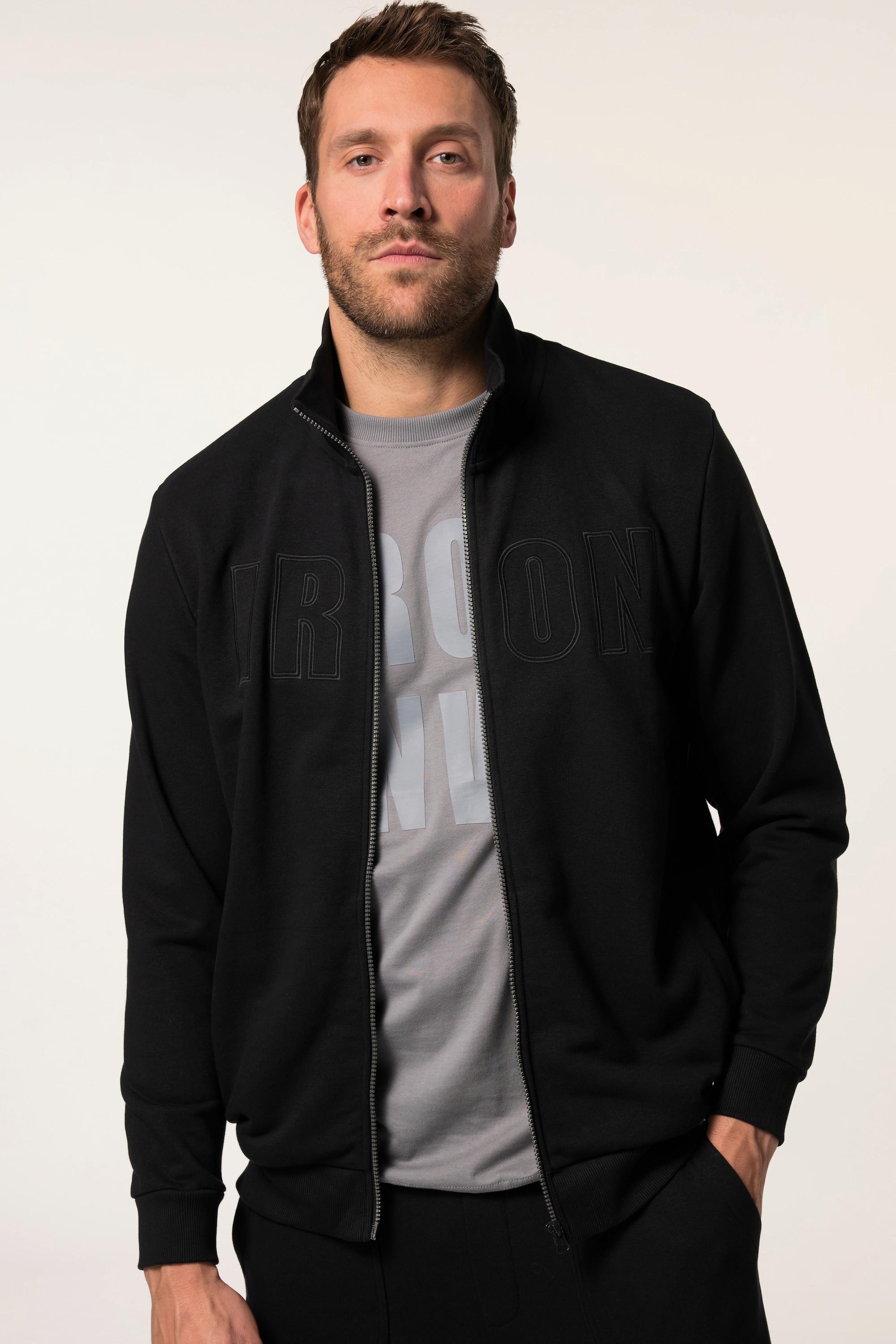 JP1880 Sweatjacke, Bauchfit, Fitness, Badges, bis 7 XL