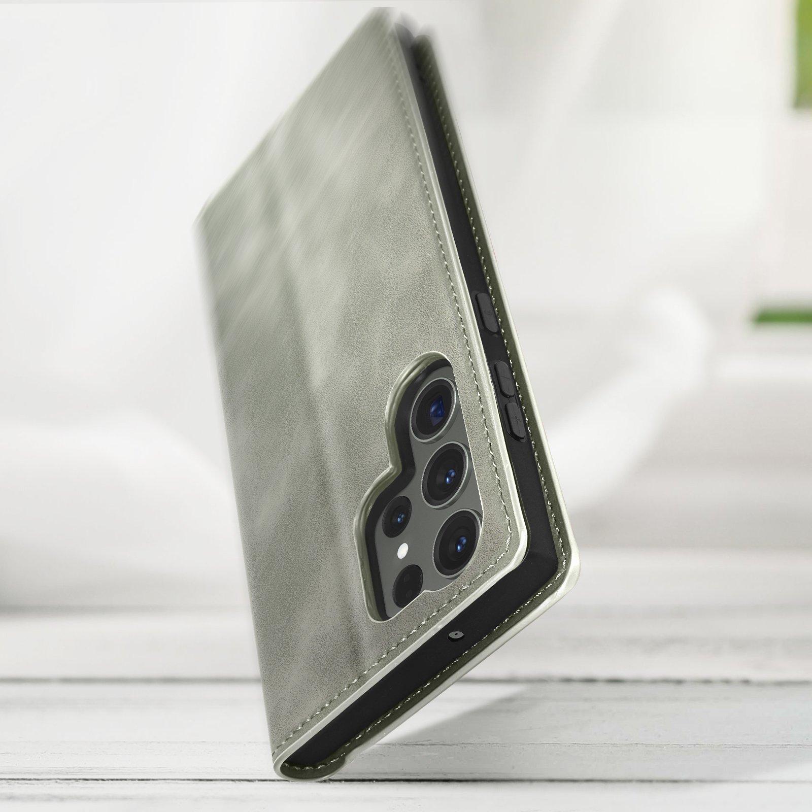 Avizar Wallet Hülle Samsung S23 Ultra Grau