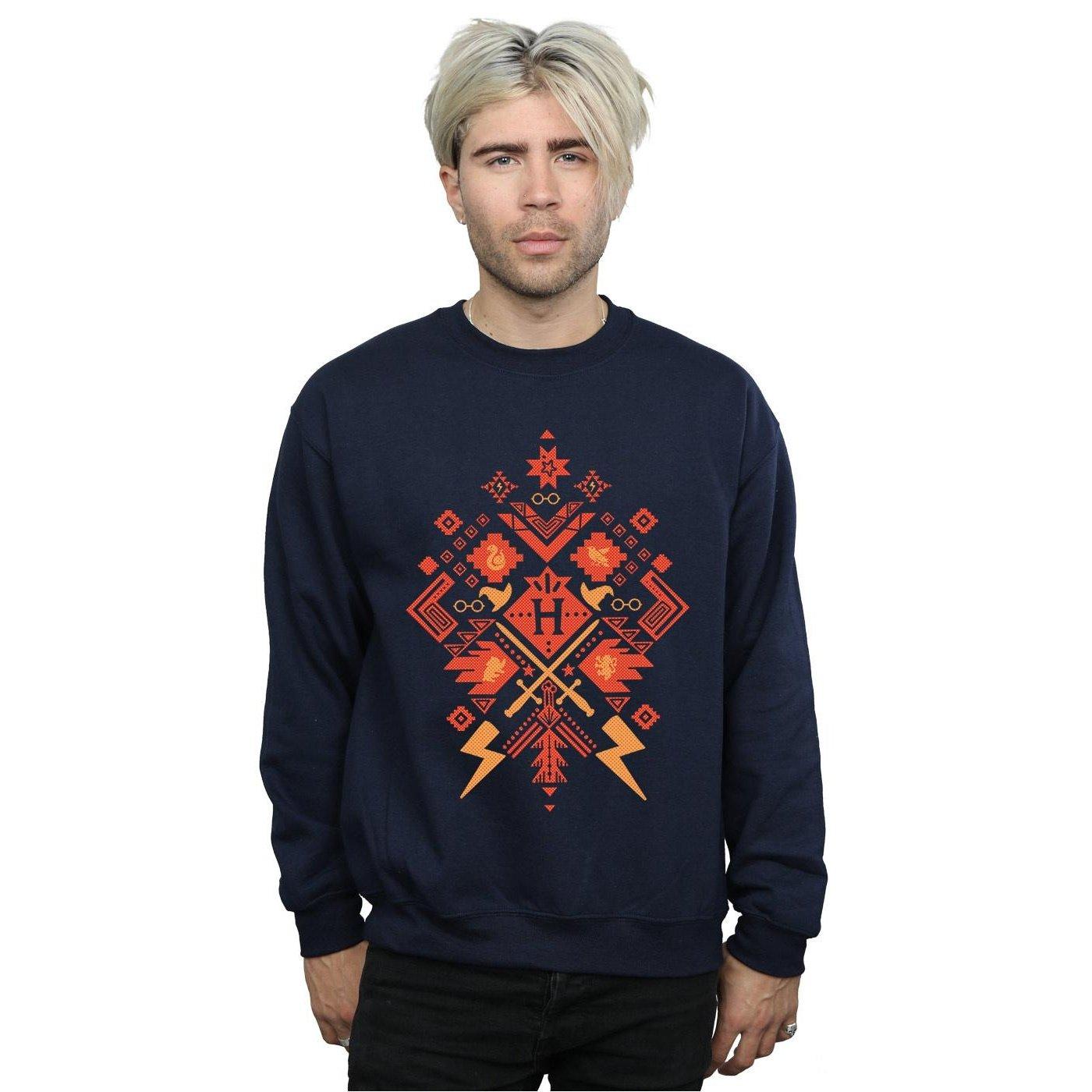 Harry Potter Weihnachten Fair Isle Sweatshirt aus Baumwolle