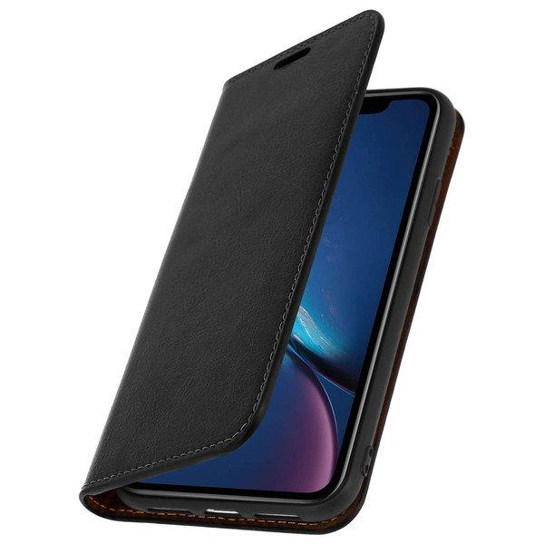 Avizar Cover Echtleder Apple iPhone XR Schwarz
