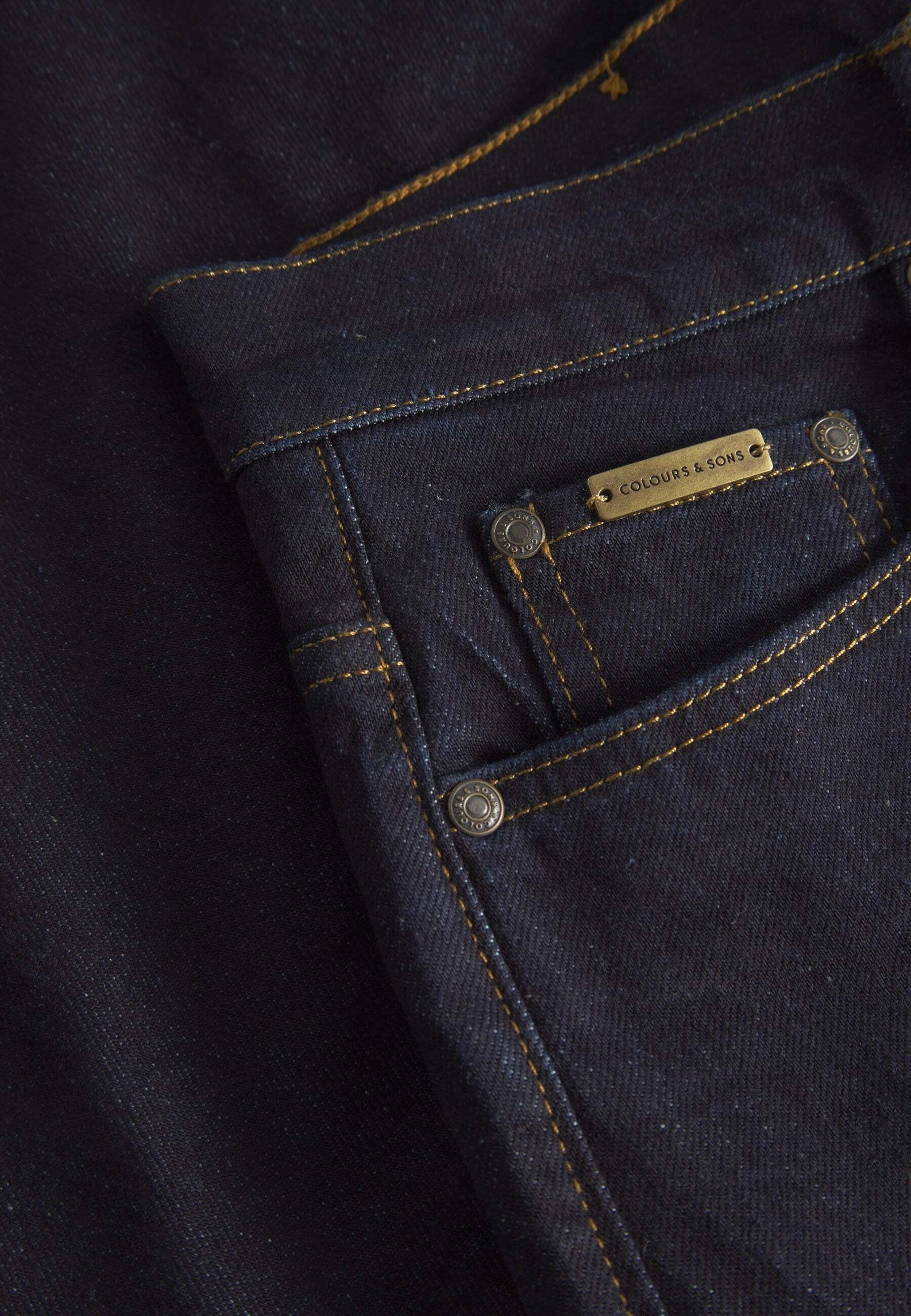 Colours & Sons Denim Cropped Tapered Fit Jeans