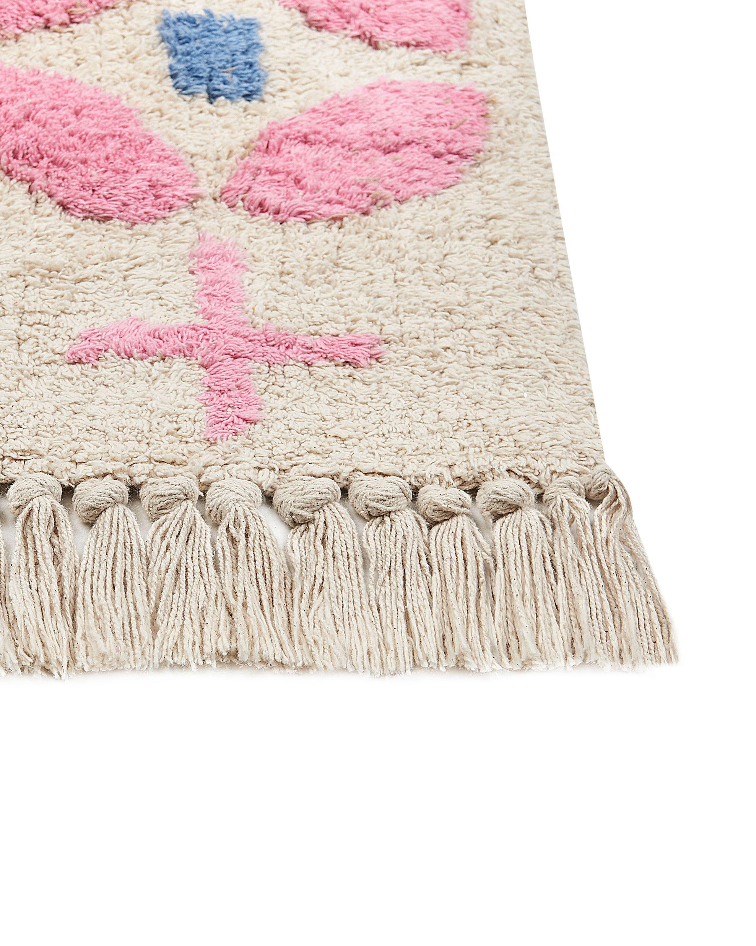Beliani Kinderteppich aus Baumwolle Boho DARAN