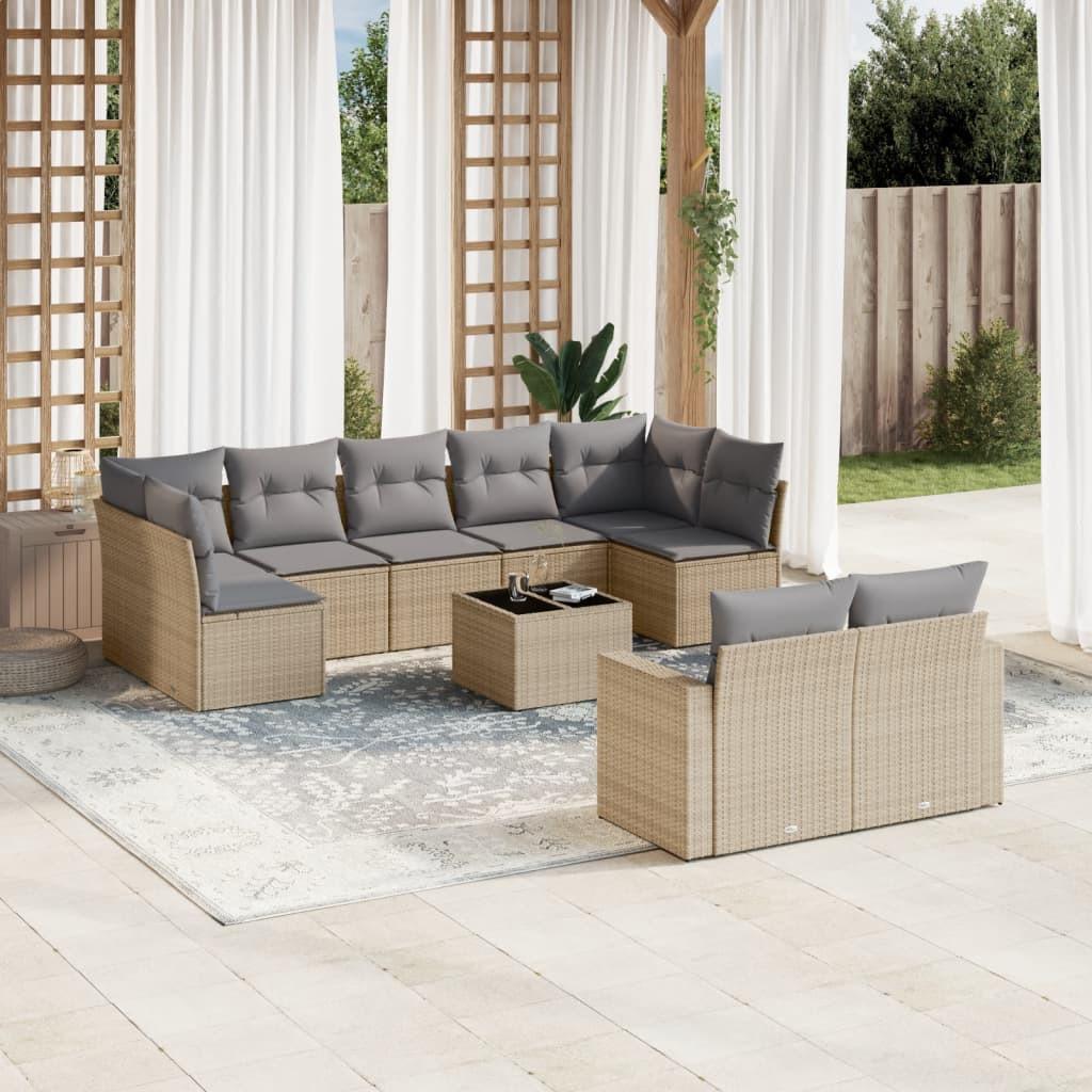 VidaXL Garten sofagarnitur poly-rattan