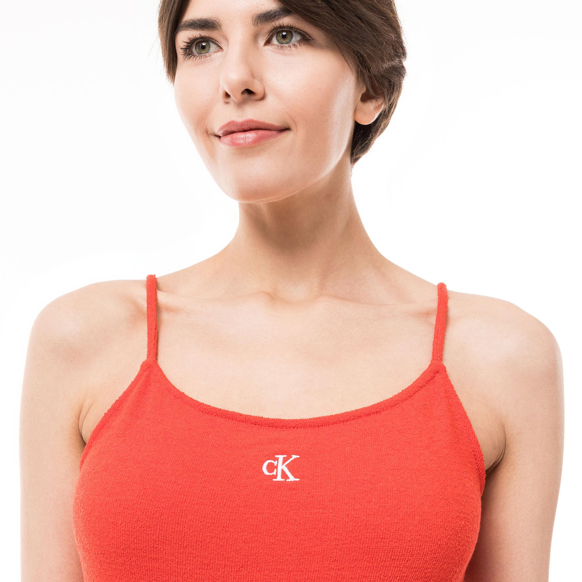 Calvin Klein Jeans Slub Rib Mini Kleid