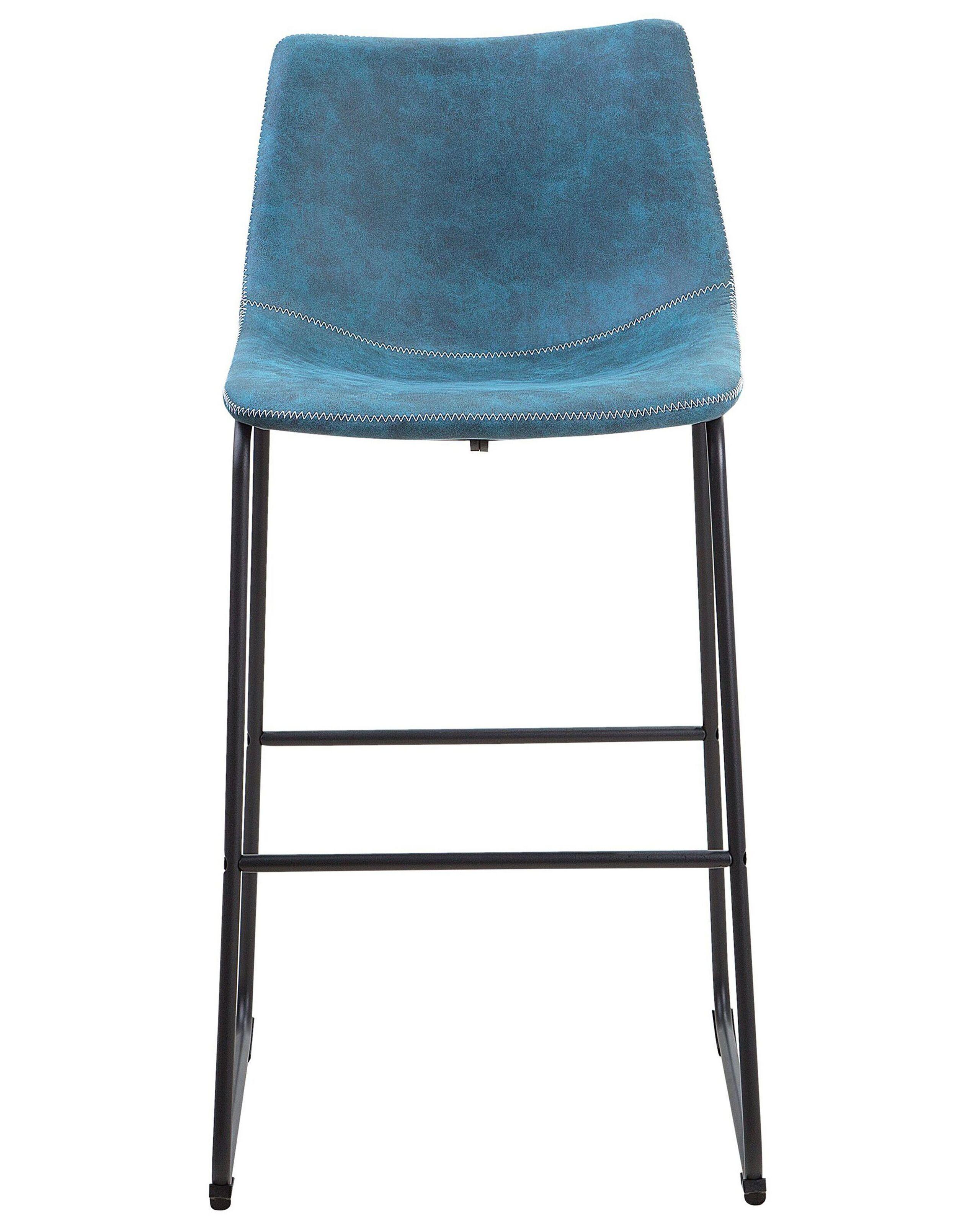 Beliani Set mit 2 Barstühlen aus Polyester Modern FRANKS