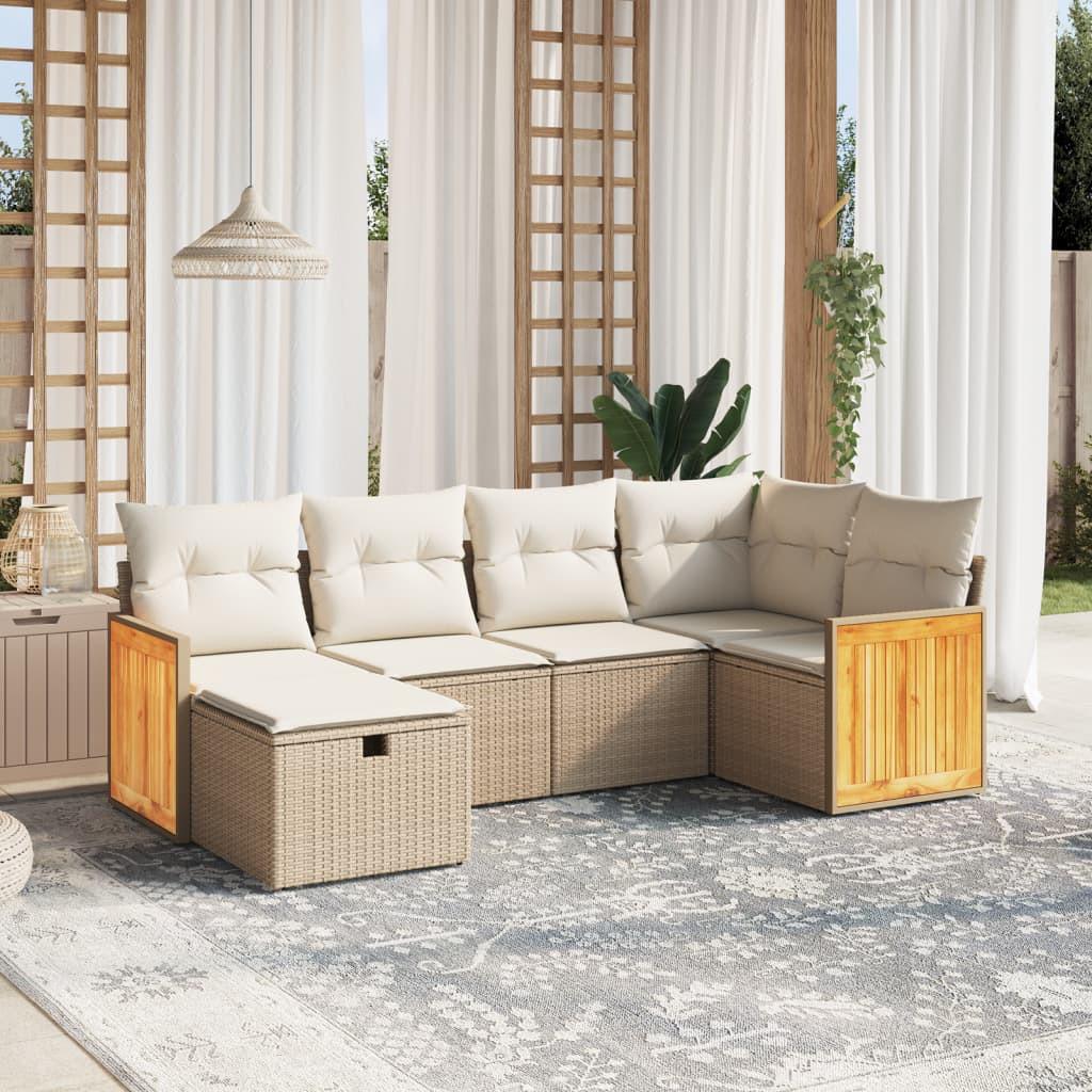 VidaXL Garten sofagarnitur poly-rattan