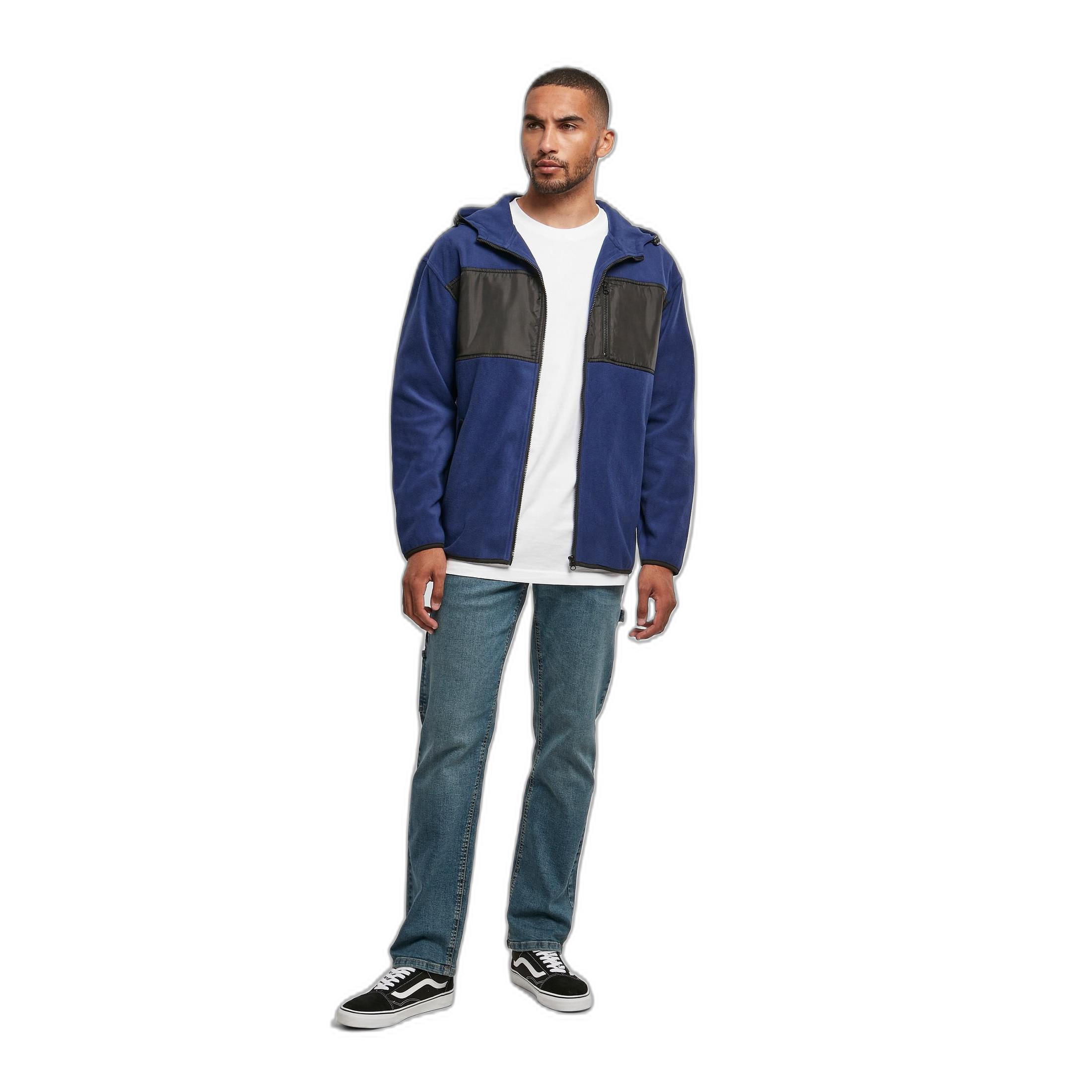 URBAN CLASSICS fleece mit kapuze micro