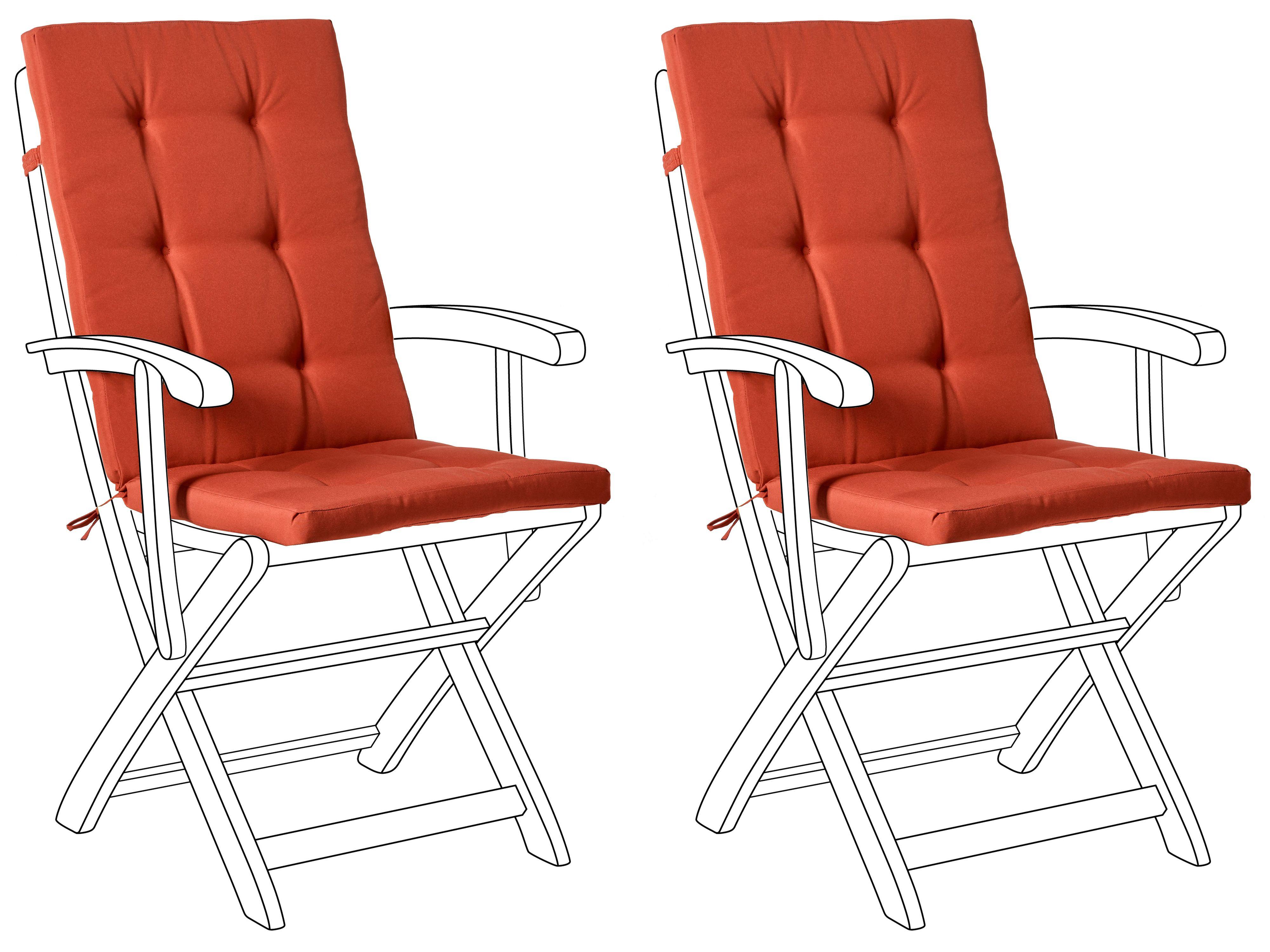 Beliani Sitzauflagen 2er Set aus Polyester Modern MAUI PREMIUM