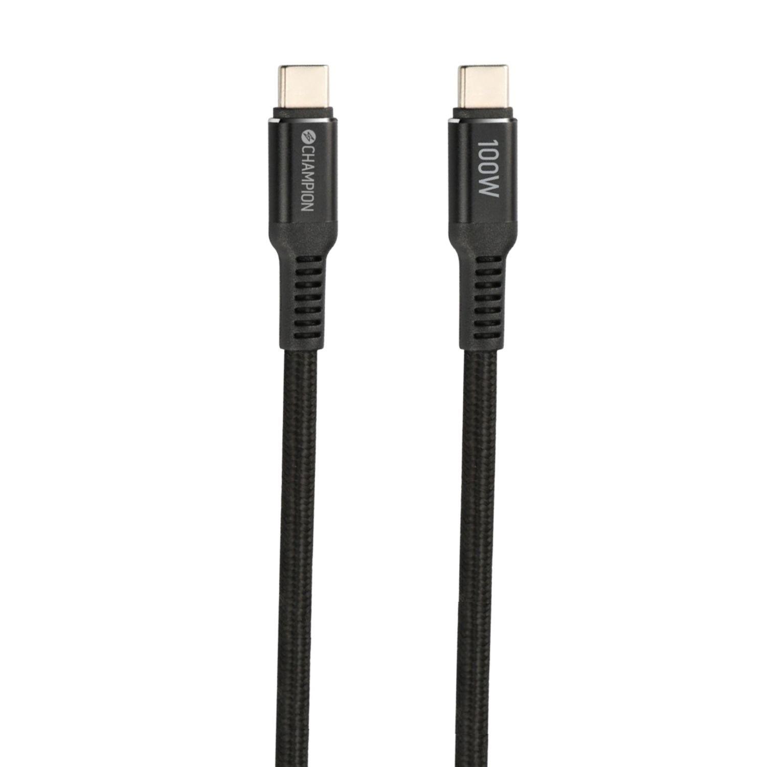 Champion USB-C-Kabel 100 W 1 m Schwarz