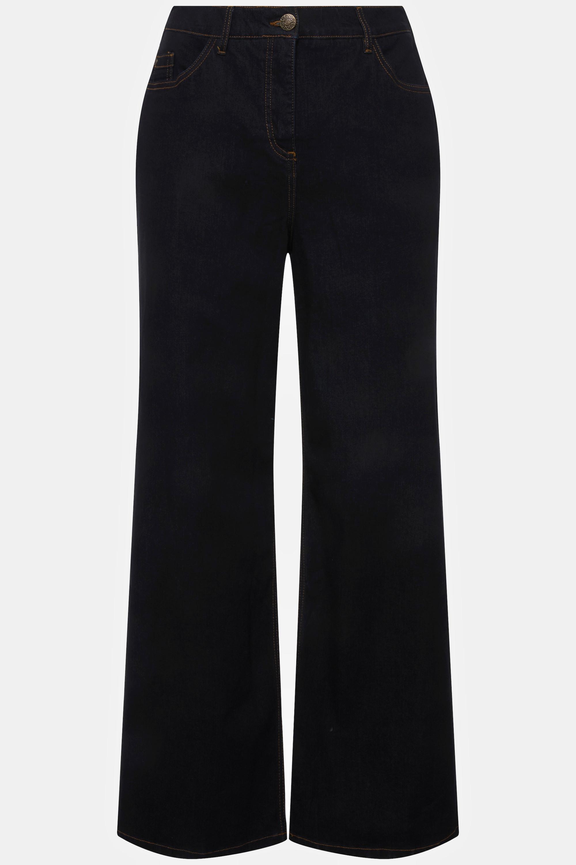Ulla Popken Mary Weites Bein 5-Pocket Jeans mit Komfortbund