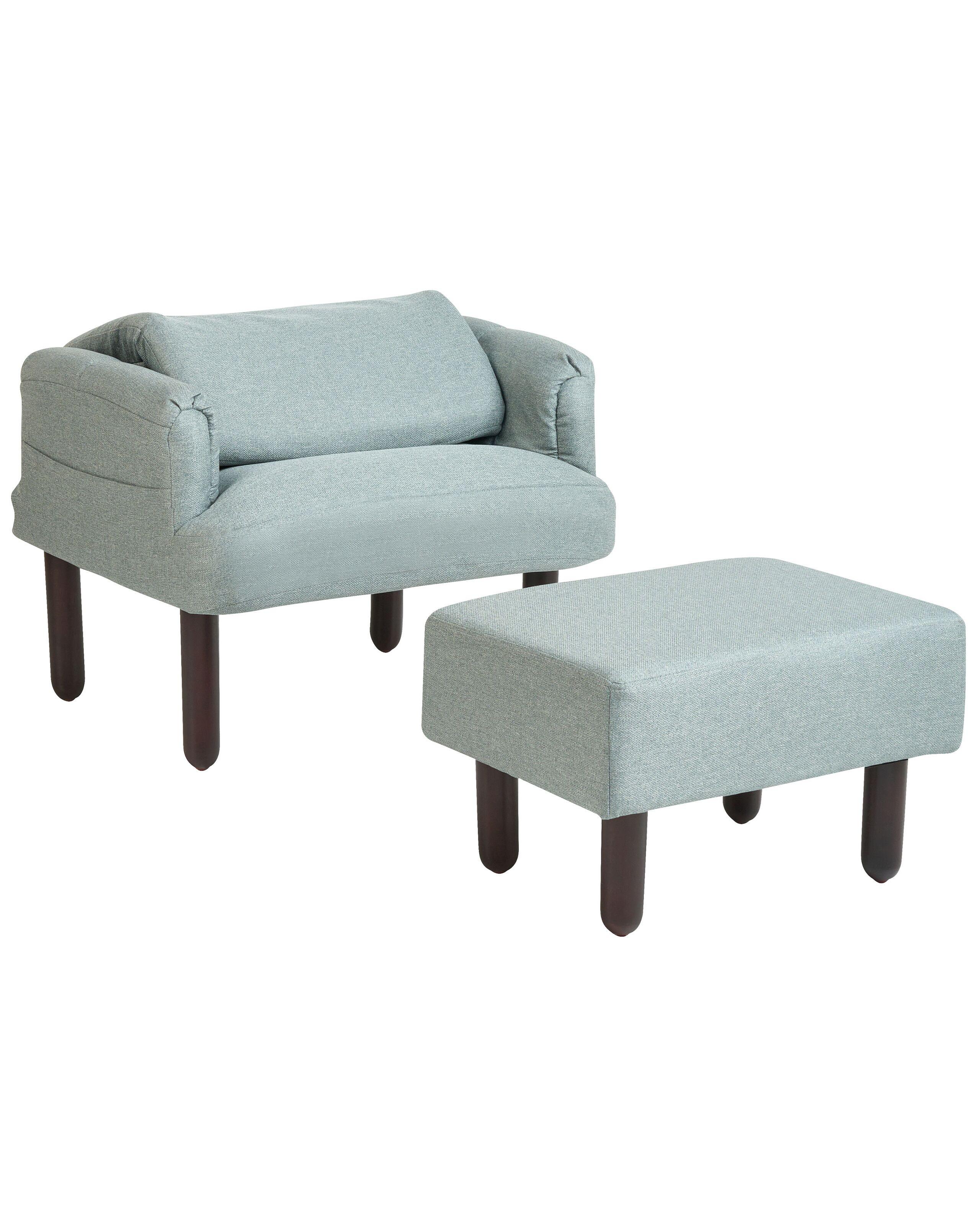 Beliani Fernsehsessel aus Kunstleinen Retro OLAND