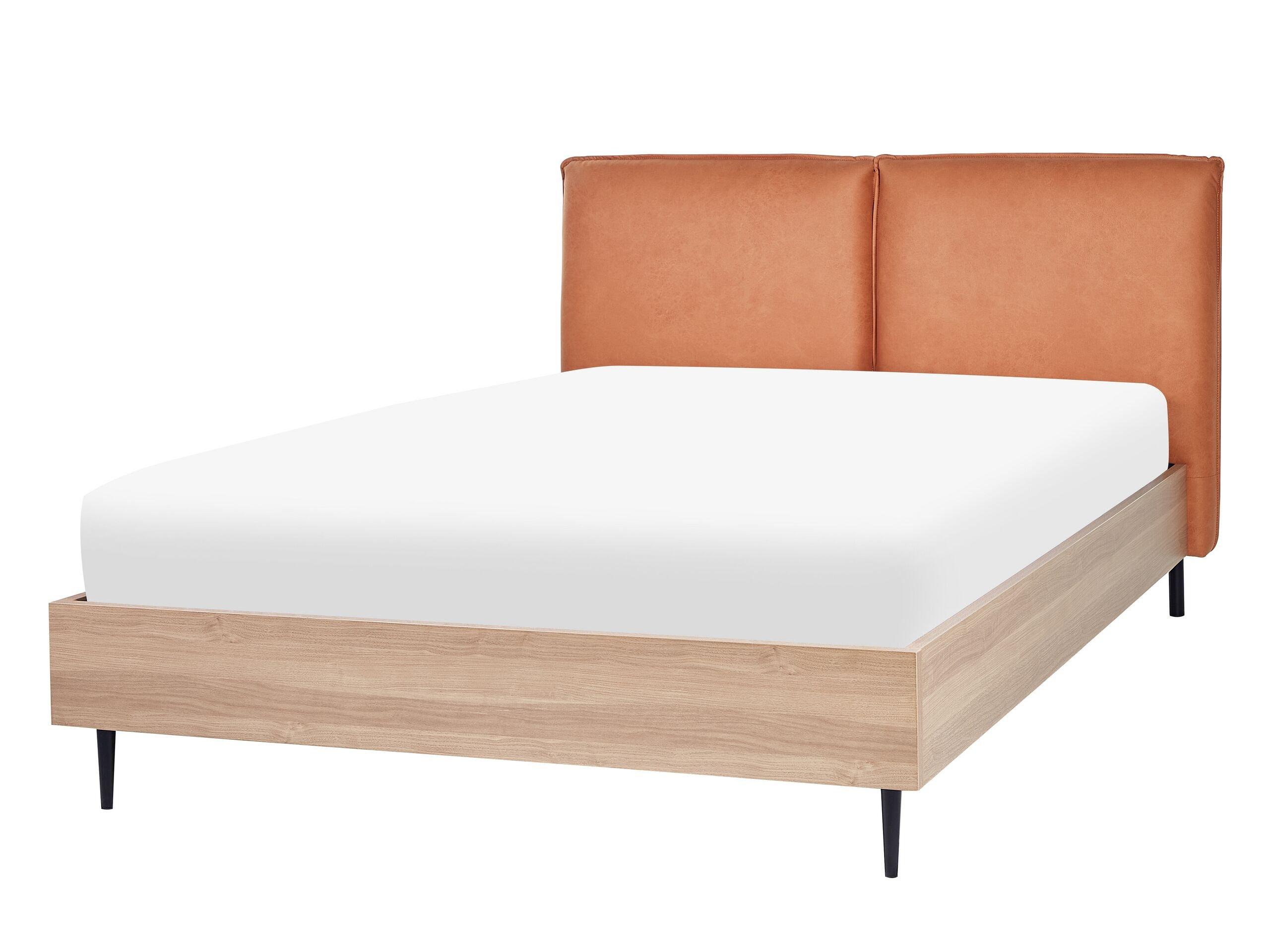 Beliani Bett mit Lattenrost aus Kunstleder Modern LIMANTON