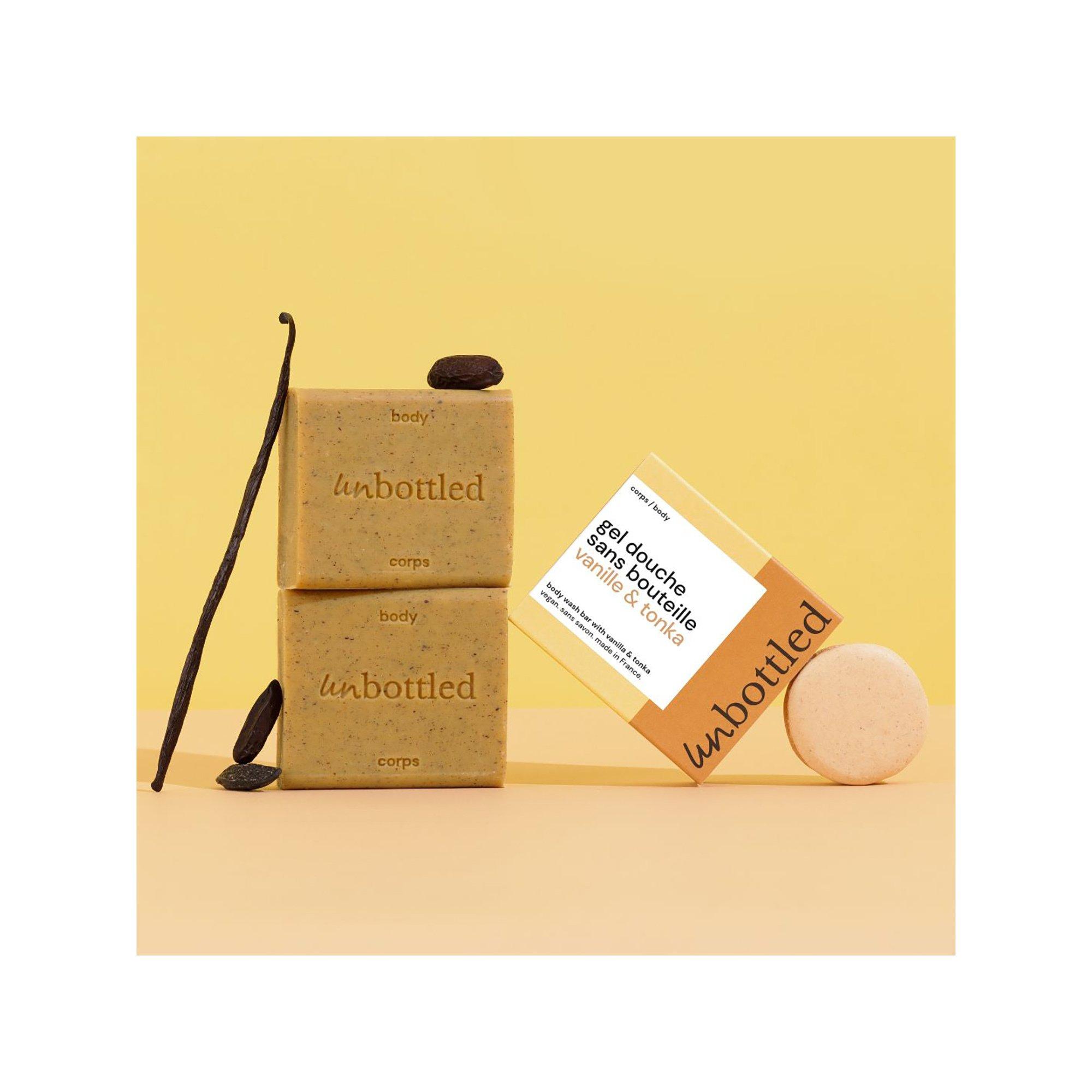 UNBOTTLED Duschgel ohne Flasche Vanille & Tonka - pH-neutrale Seife