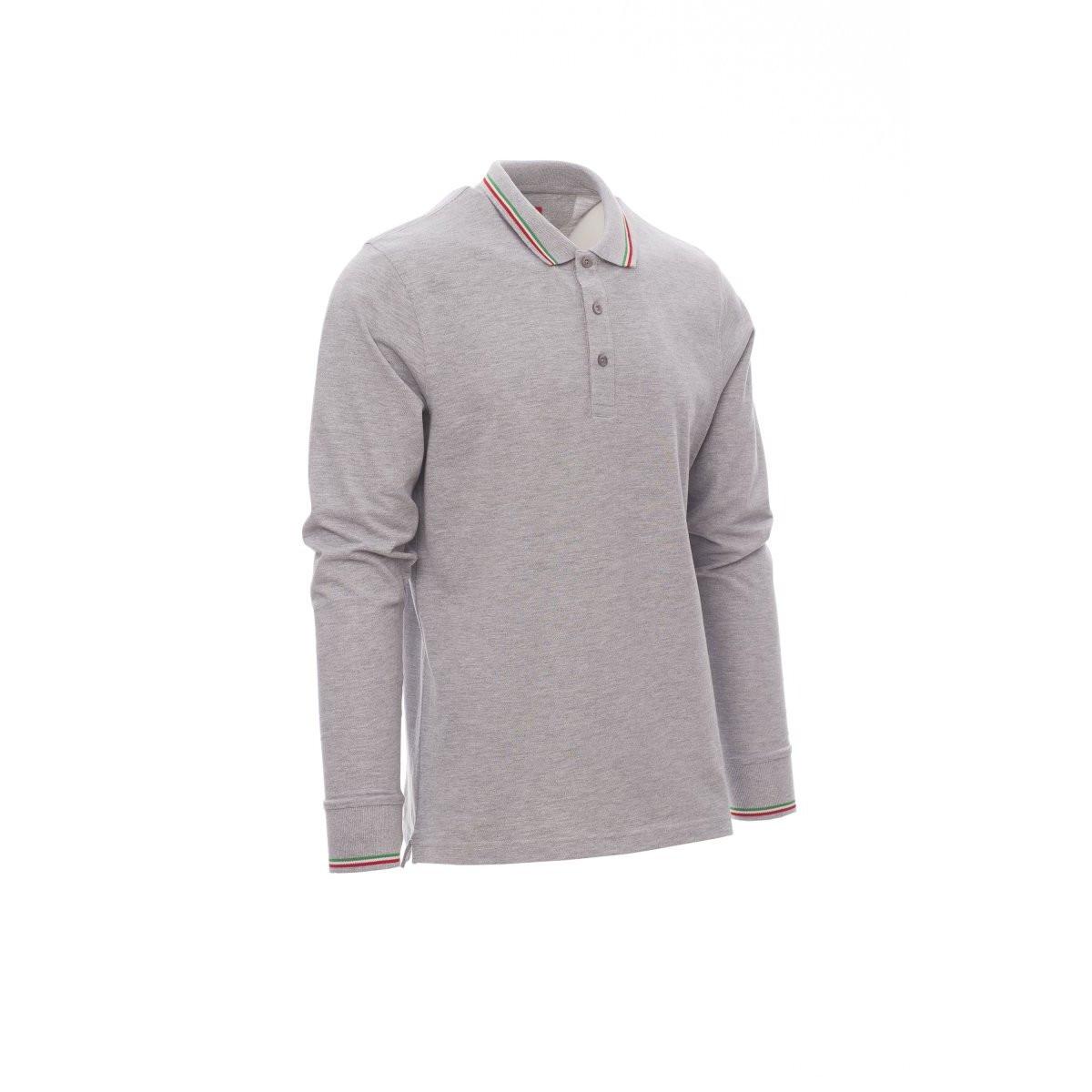 Payper Wear Langarm Polo Shirt mit gestreiftem Kragen und Bündchen