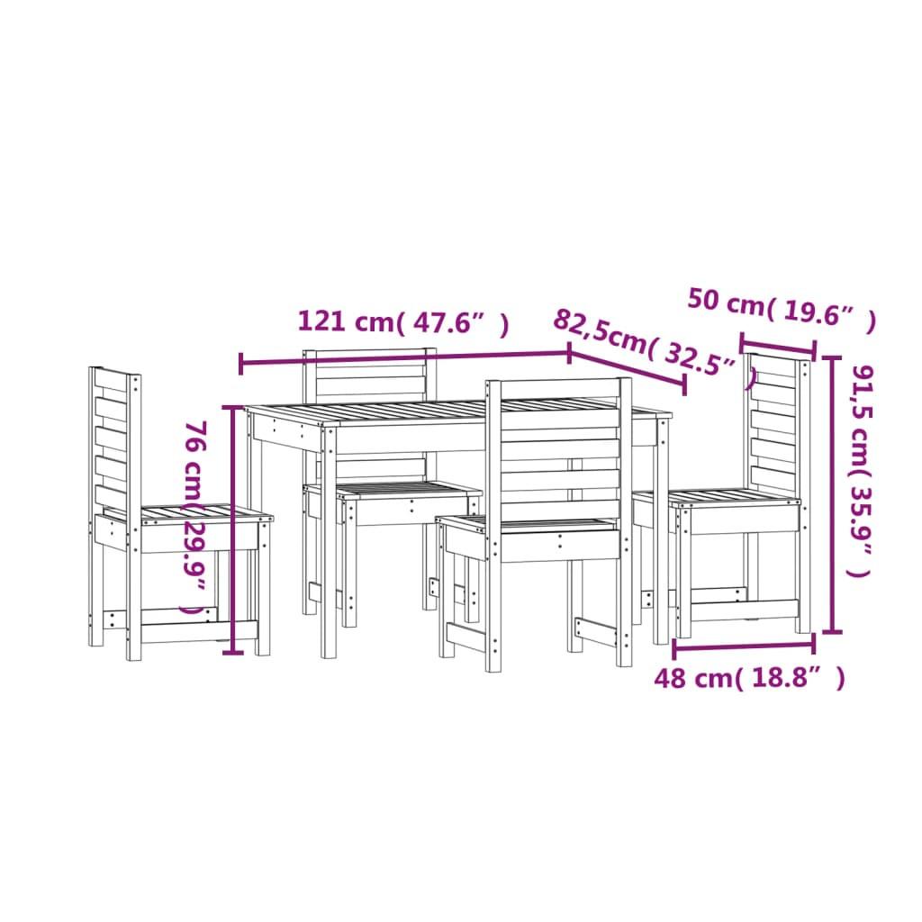 VidaXL Garten essgruppe holz