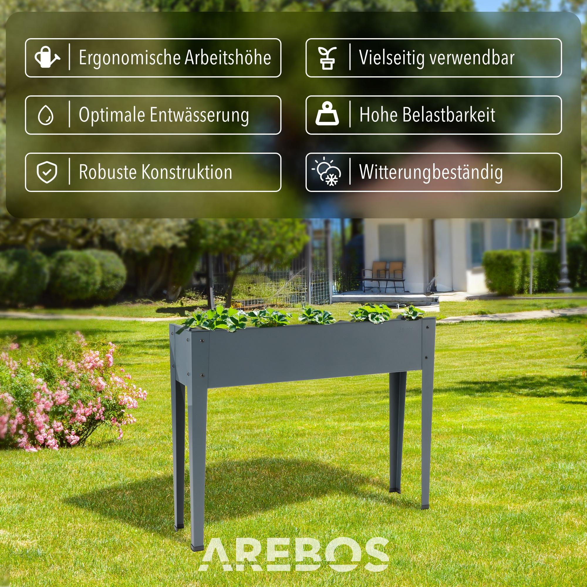Arebos Hochbeet Pflanzbeet Metall Gemüsebeet