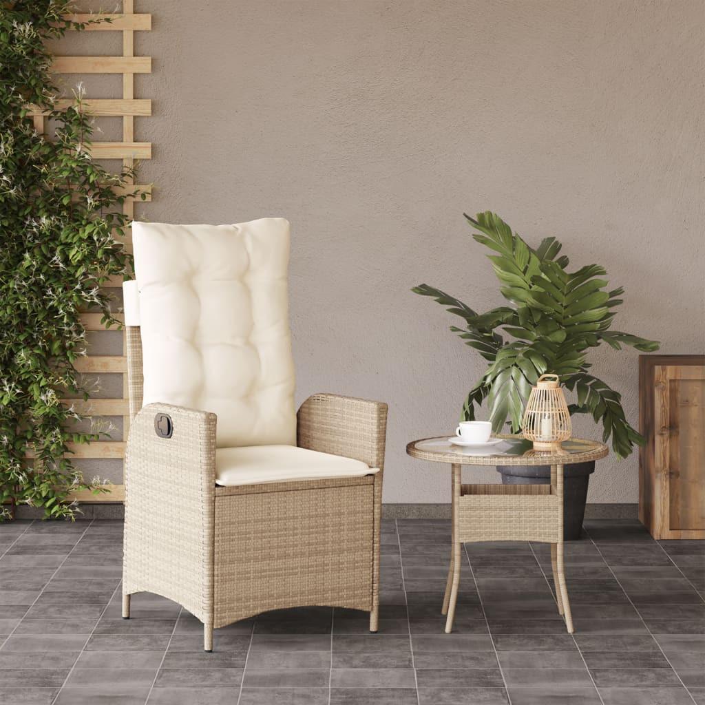 VidaXL Gartensessel verstellbar poly-rattan