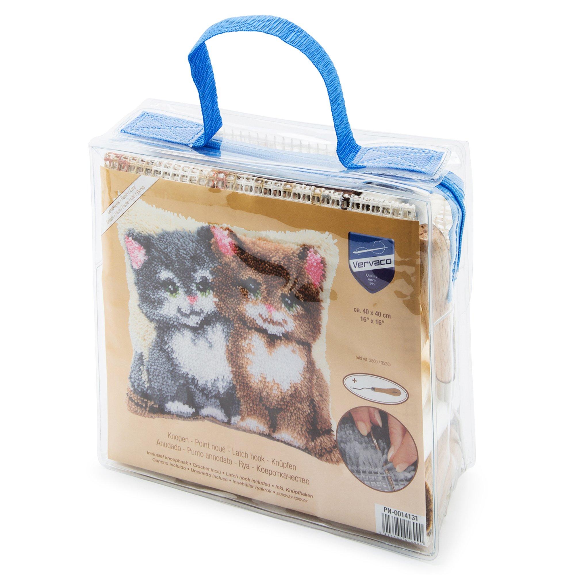 Vervaco Knüpfkissen Kit Katzen