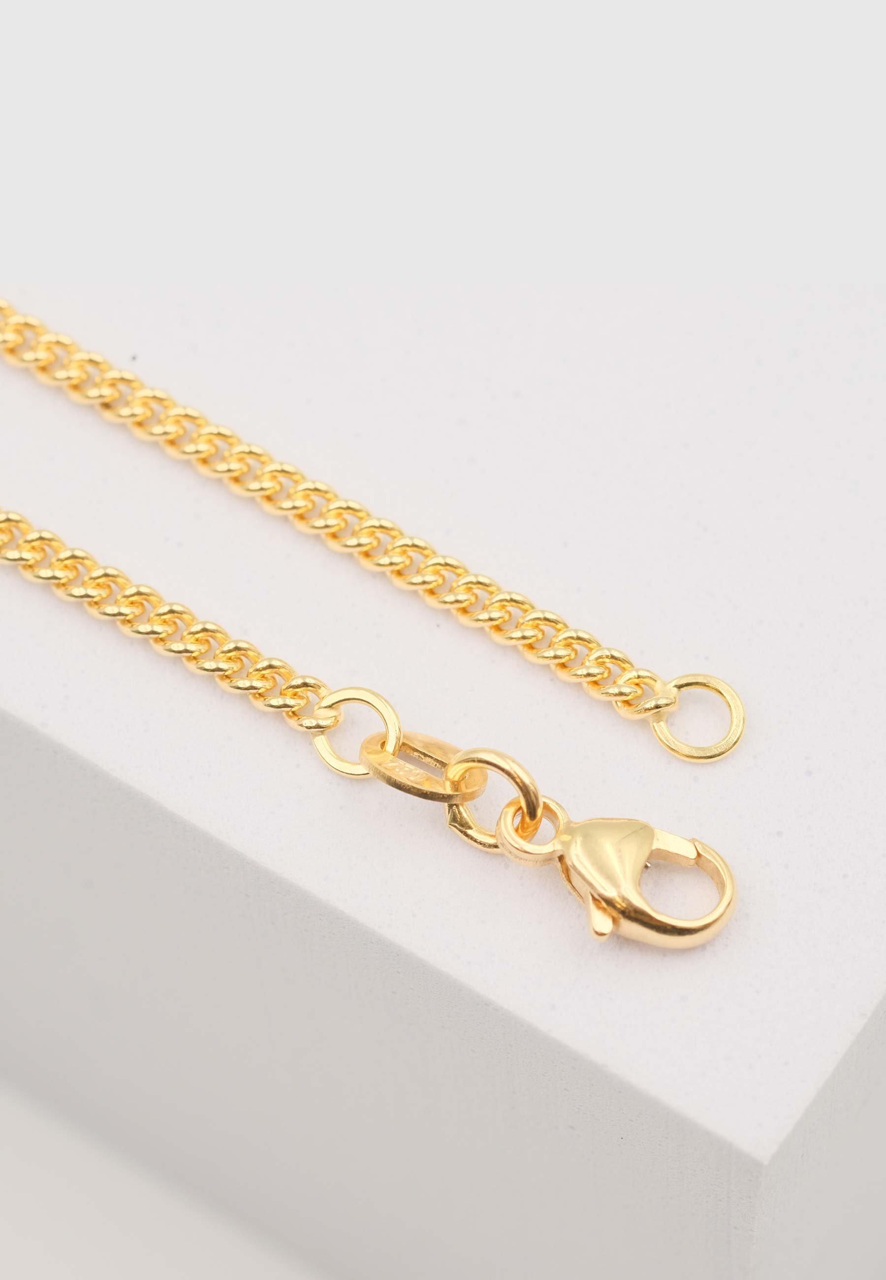 MUAU Schmuck Collier Rundpanzer Gelbgold 750, 2.1mm, 45cm