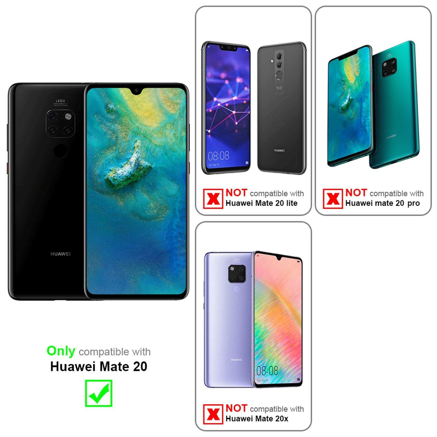 Cadorabo Hülle für Huawei MATE 20 Blumen Design Magnetverschluss