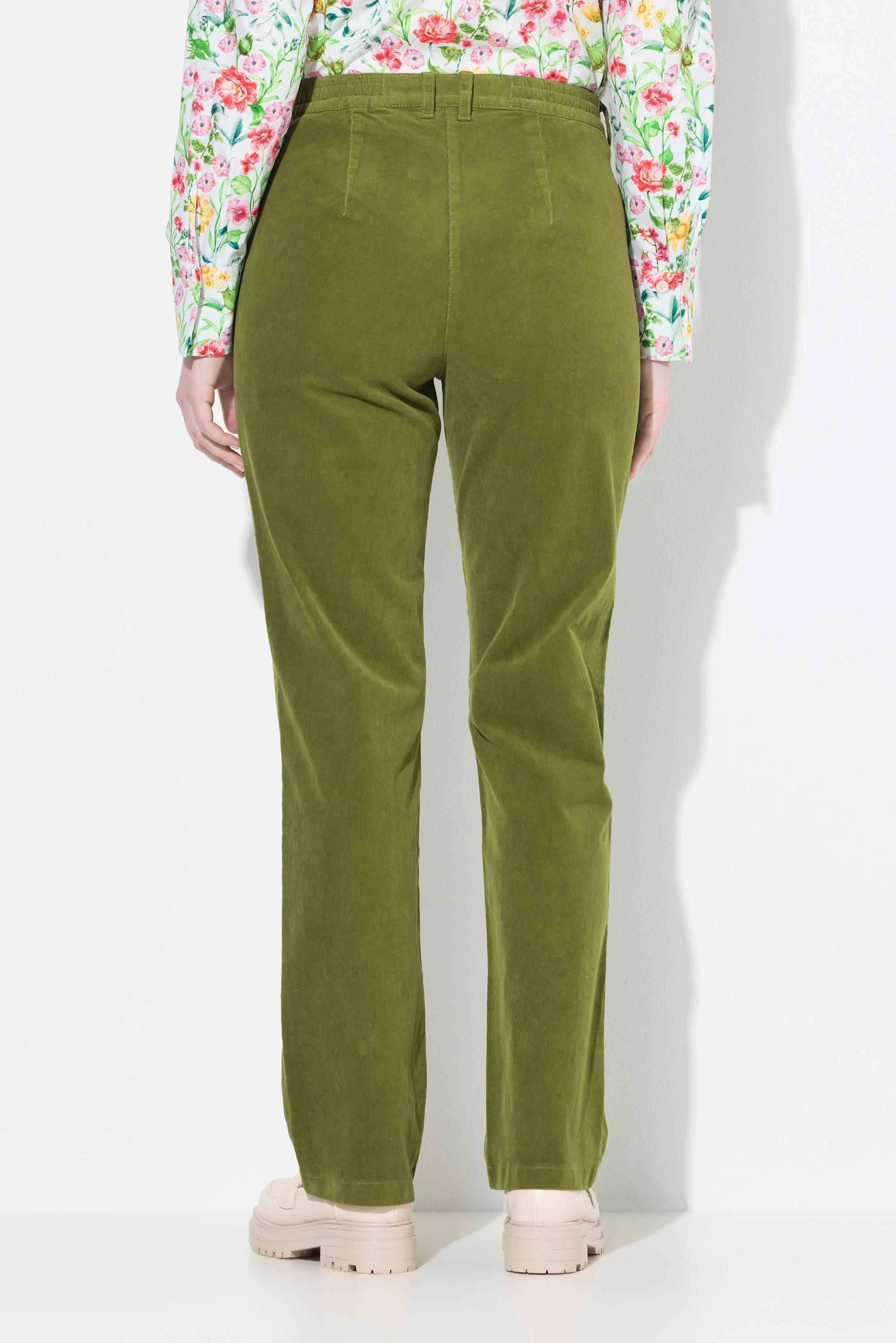 Ulla Popken Cordhose Mony, Komfortbund, Reißverschlusstaschen