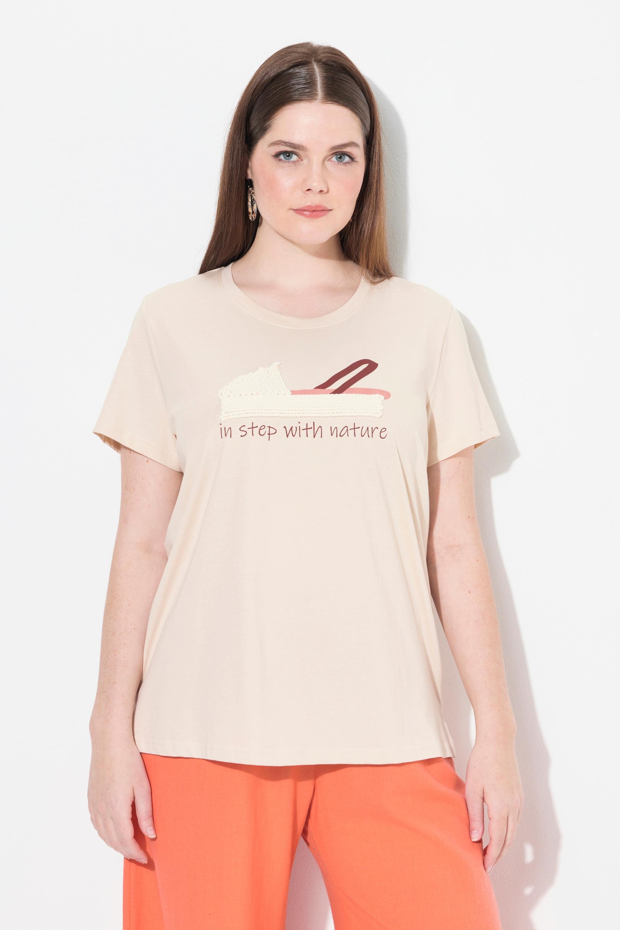 Ulla Popken T-Shirt mit Schuh Rundhals Halbarm