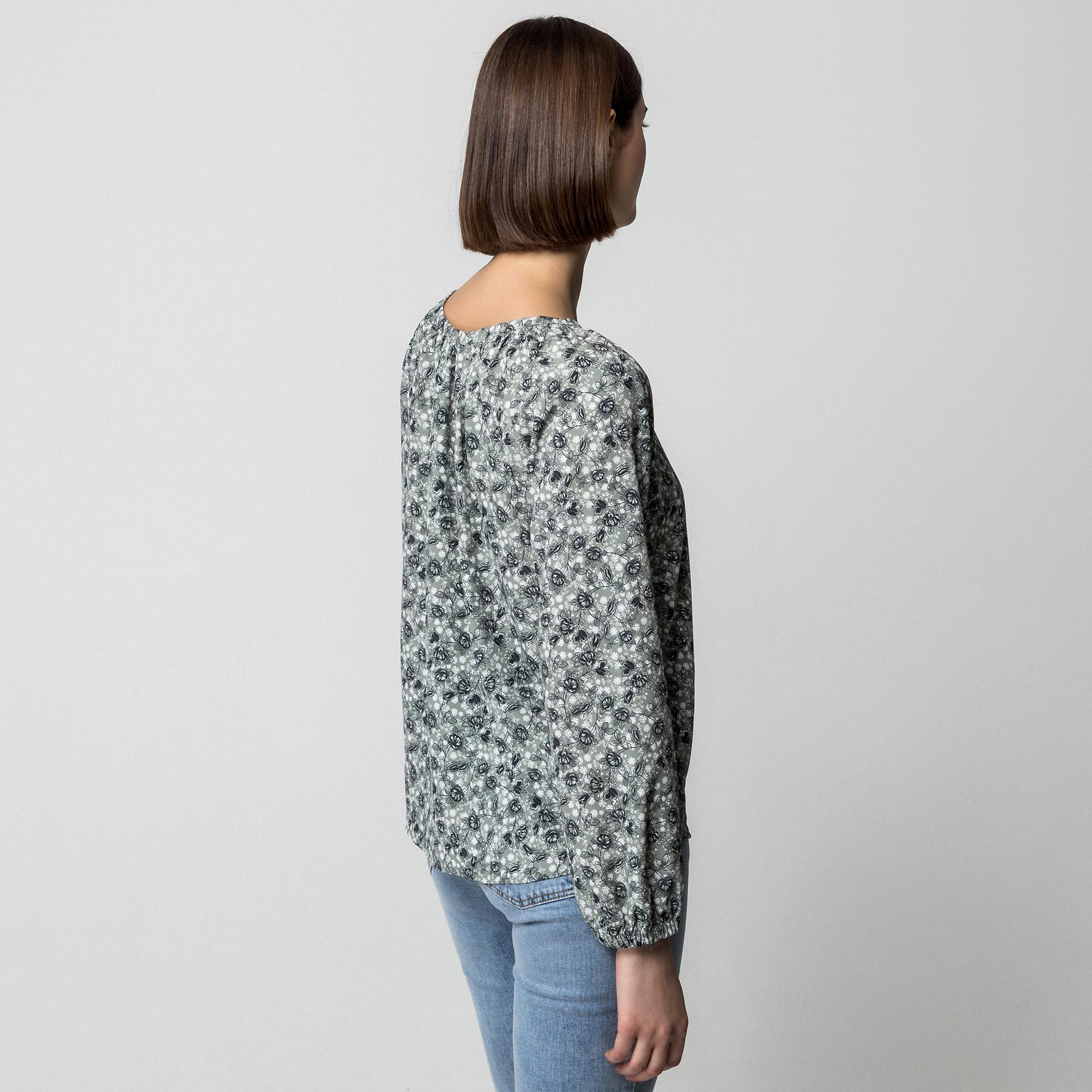 Manor Woman Florale Bluse mit langen Ärmeln