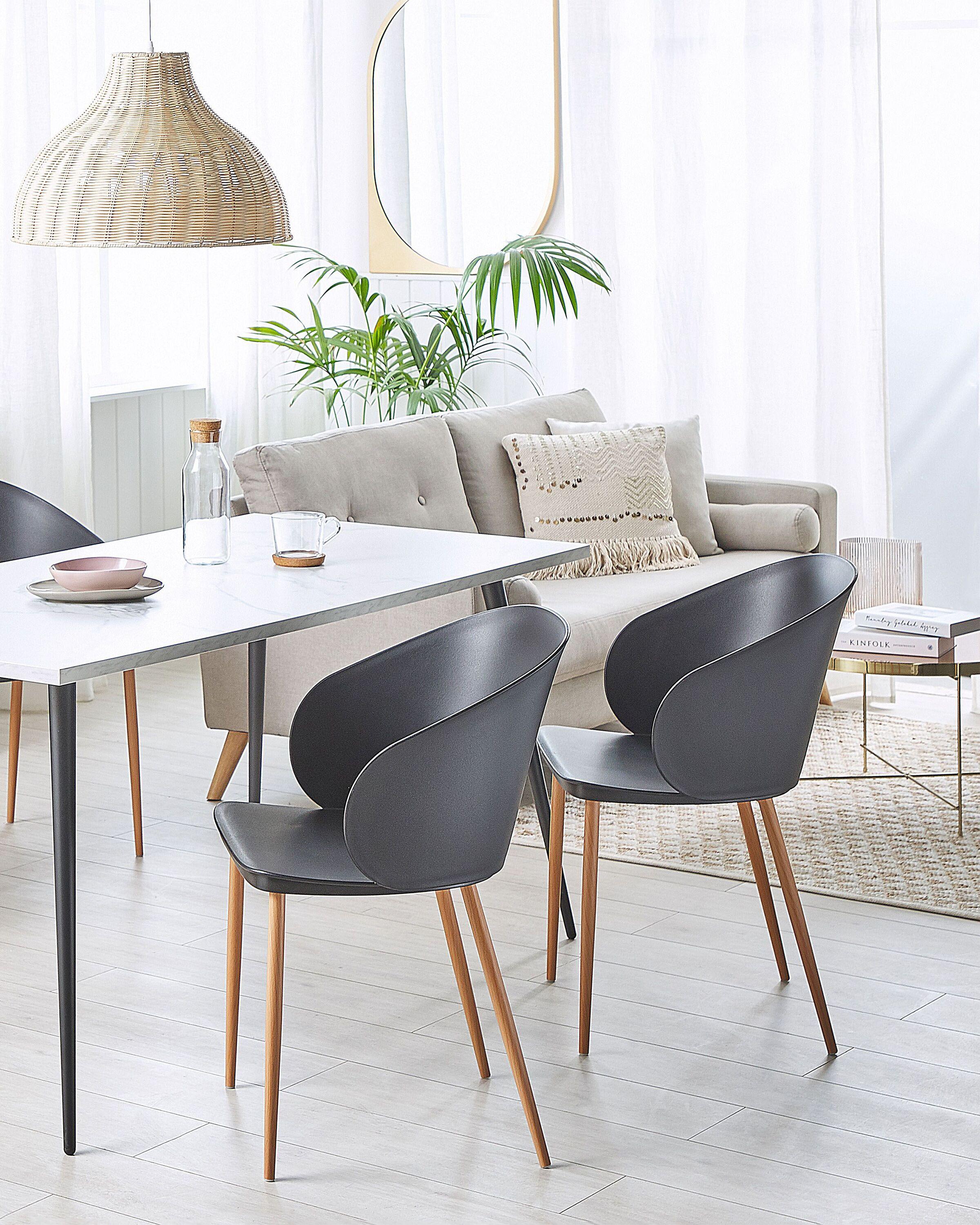 Beliani Esszimmerstuhl 2er Set aus Kunststoff Modern BLAYKEE