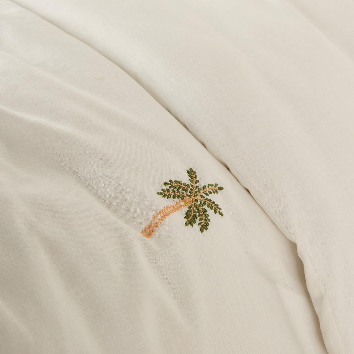 La Redoute Intérieurs Bettdeckenbezug Ravenel aus Baumwolle/gewaschenem Leinen mit Stickerei