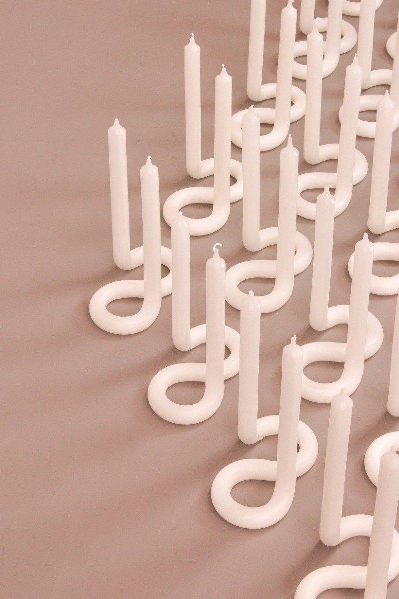 Twist Candles Hellblau
