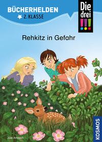 Die drei !!!, Bücherhelden 2. Klasse, Rehkitz in Gefahr Ambach, Jule; Rau, Katja (Illustrationen) Gebundene Ausgabe