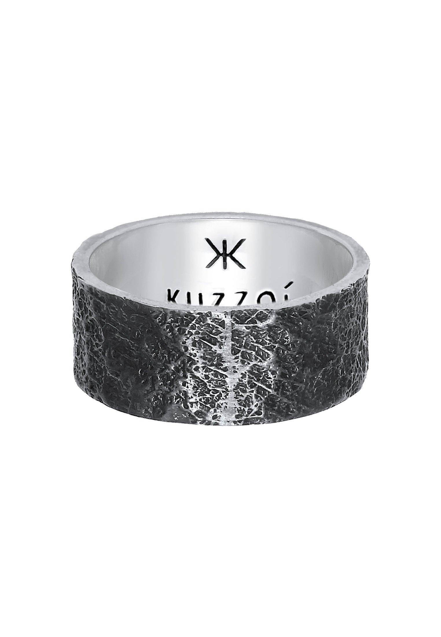 Kuzzoi Ring Bandring Organic Struktur 925 Silber