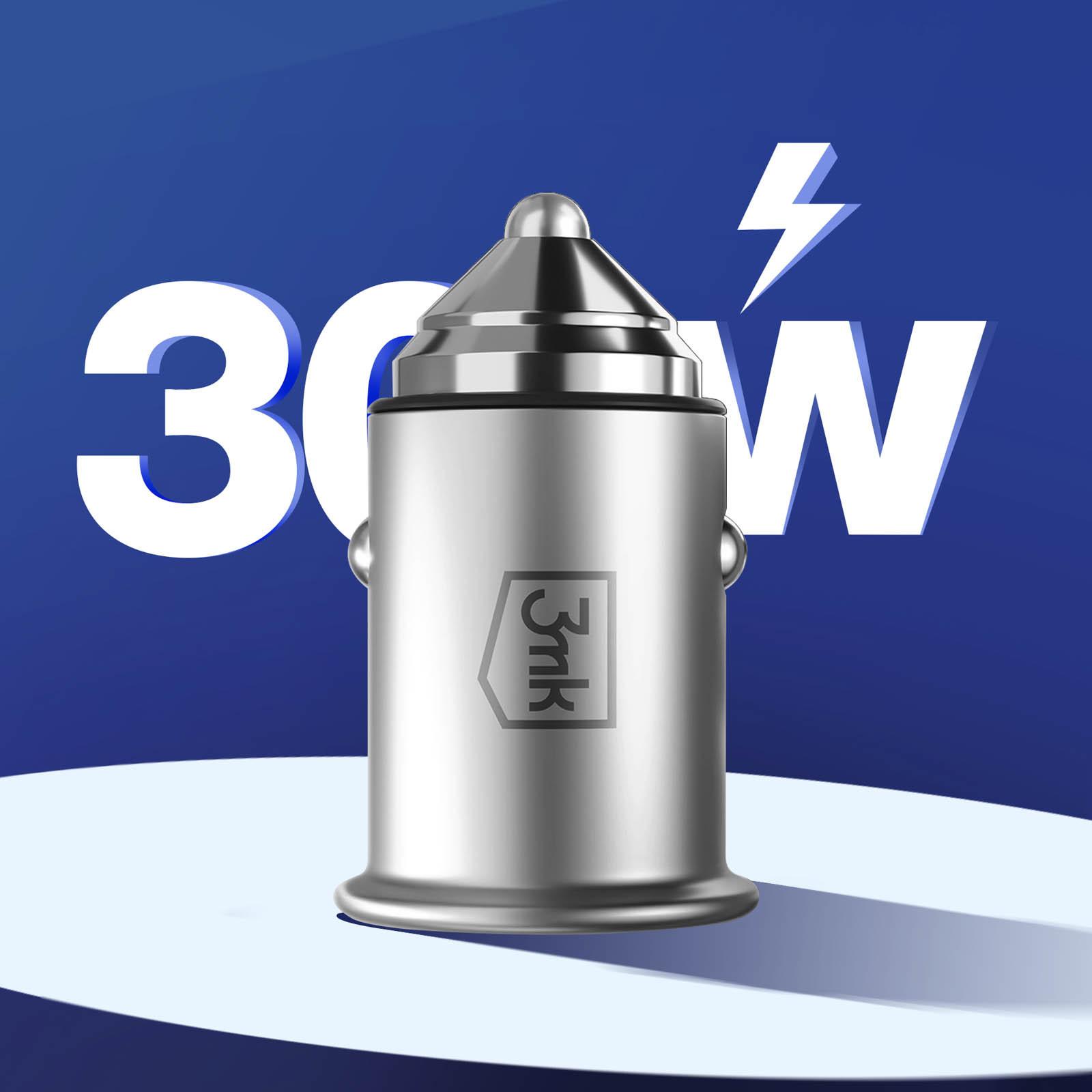 3mk Protection Autoladegerät 30W USB-C + USB , 3mk