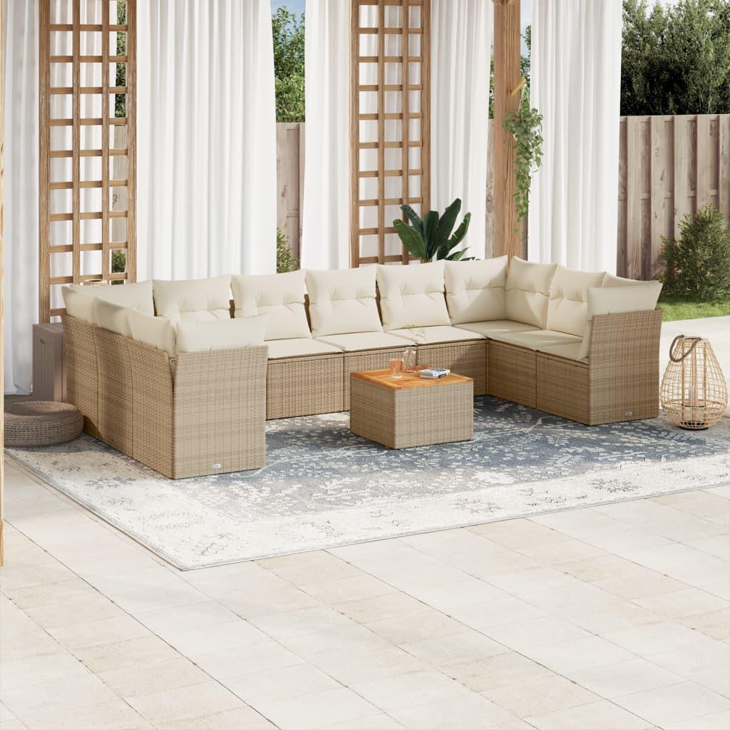 VidaXL Garten sofagarnitur poly-rattan
