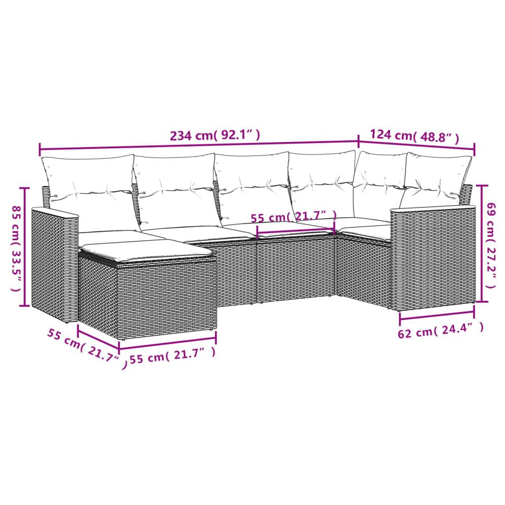 VidaXL Garten sofagarnitur poly-rattan