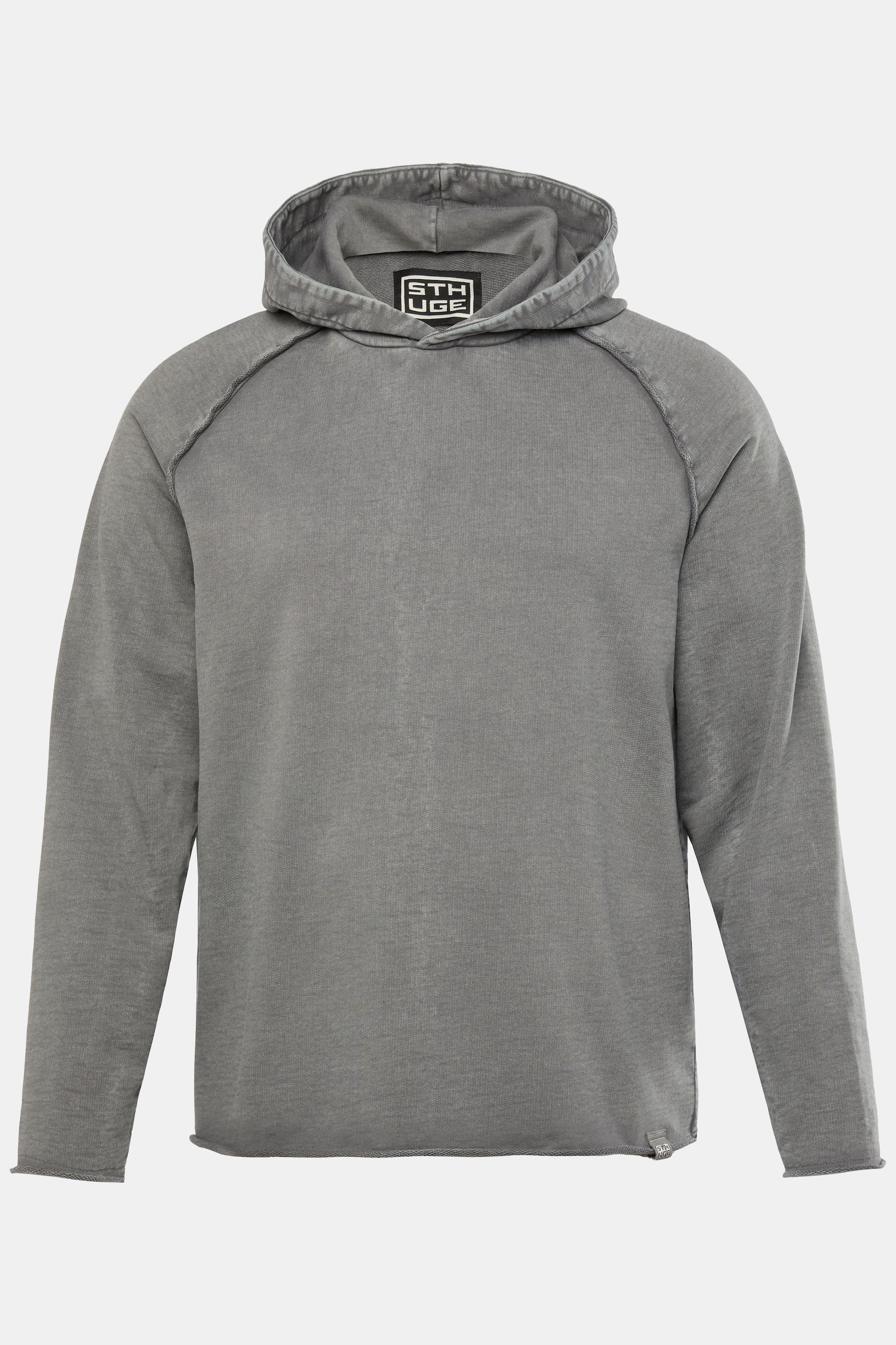 Sthuge Hoodie, Kapuze, Vintage Look, offenkantige Abschlüsse