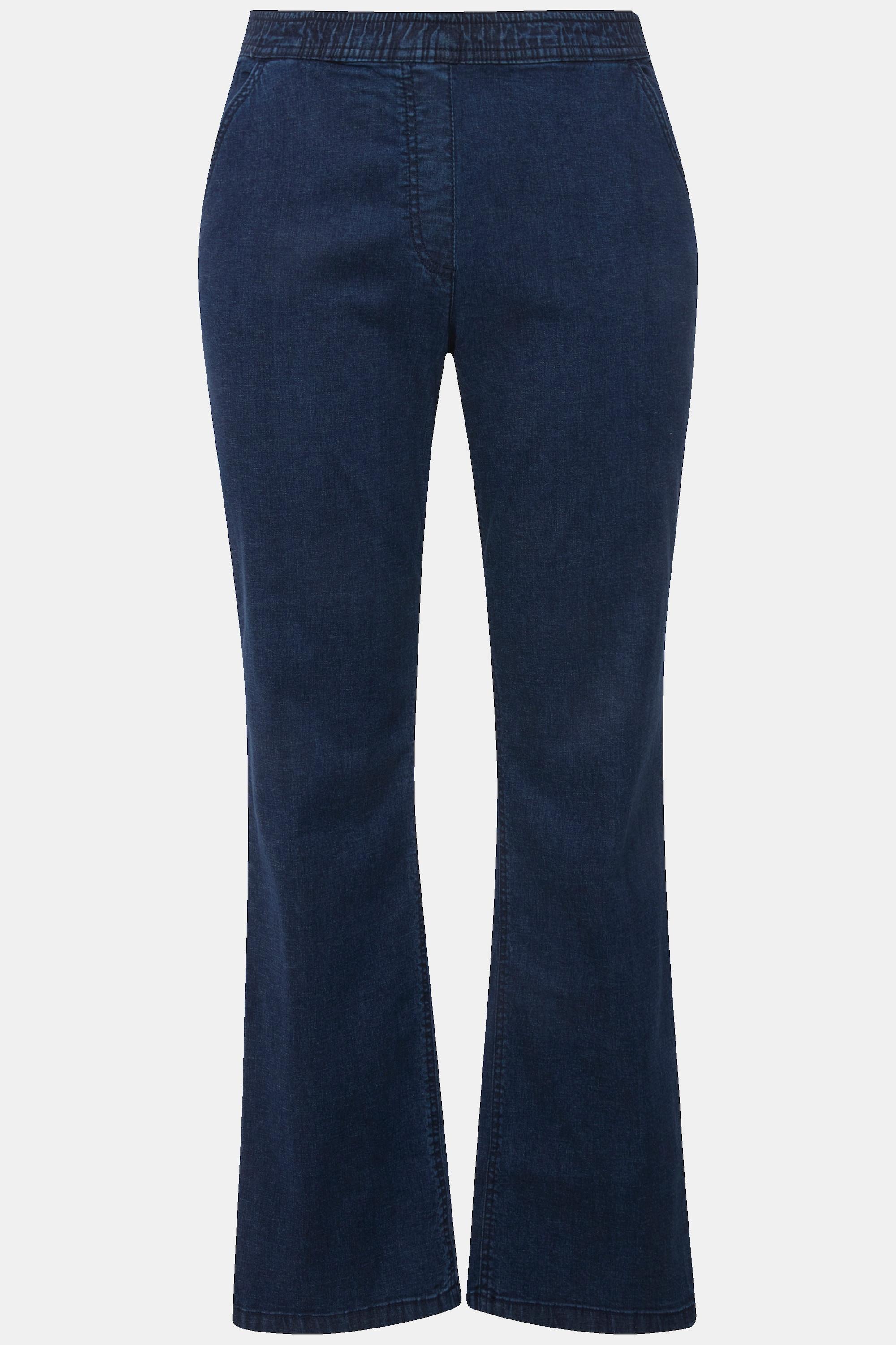 Ulla Popken Mandy Straight Leg Jeans mit Elastikbund